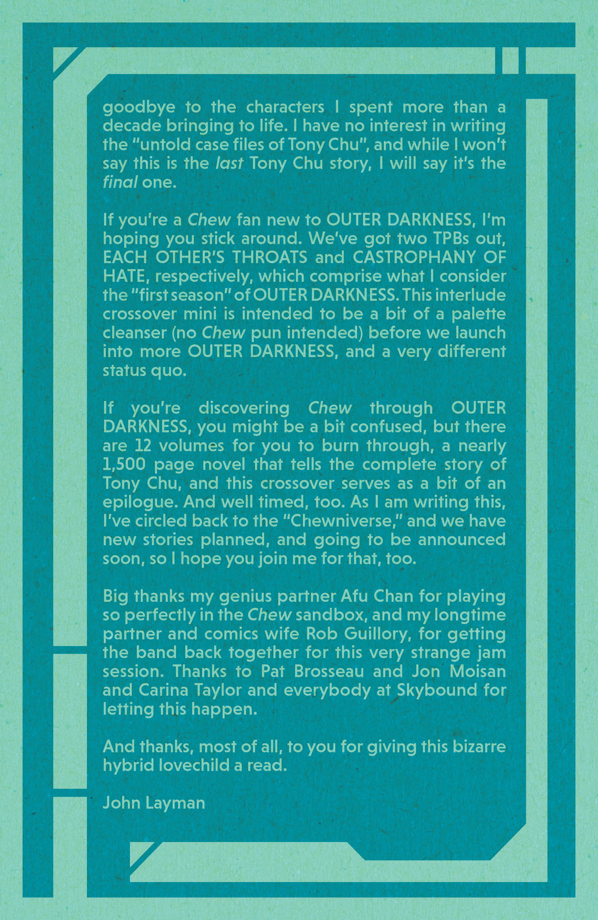 Read online Outer Darkness/Chew comic -  Issue #1 - 25