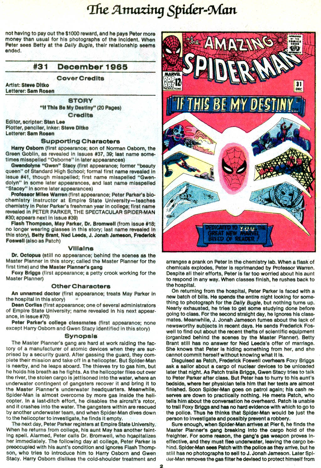 Read online The Official Marvel Index to The Amazing Spider-Man comic -  Issue #2 - 4