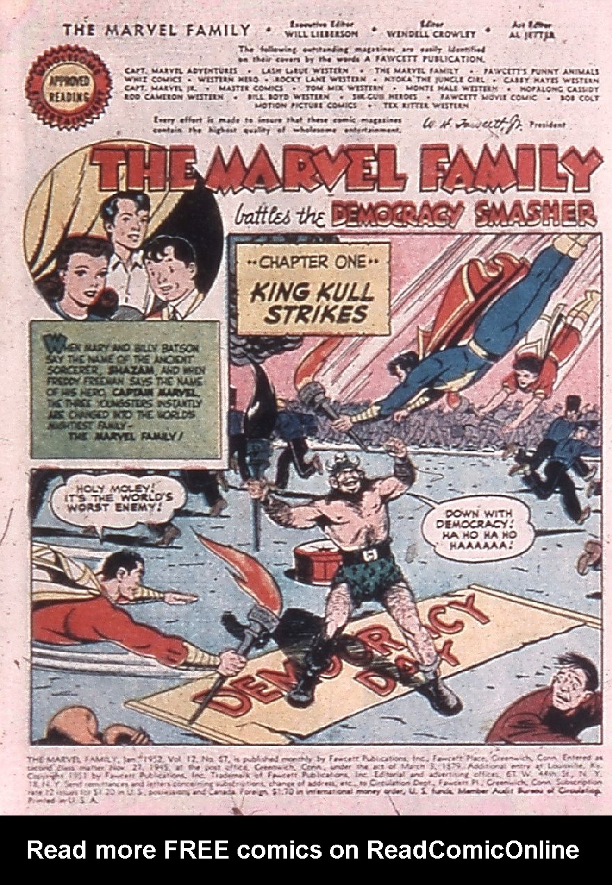Read online The Marvel Family comic -  Issue #67 - 3