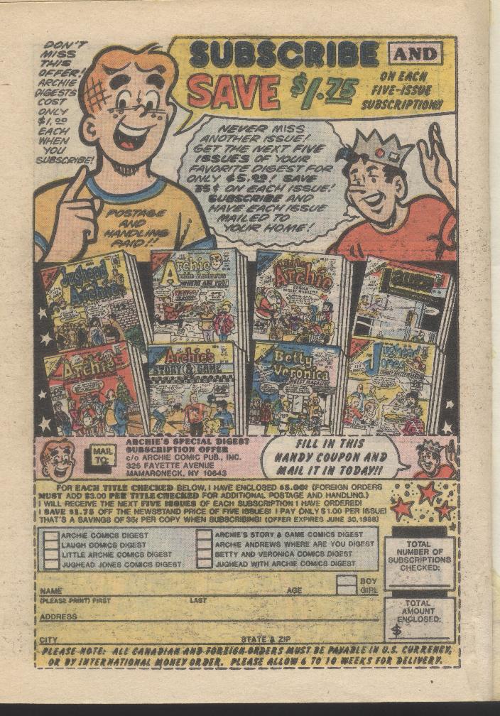 Read online Archie...Archie Andrews, Where Are You? Digest Magazine comic -  Issue #54 - 66