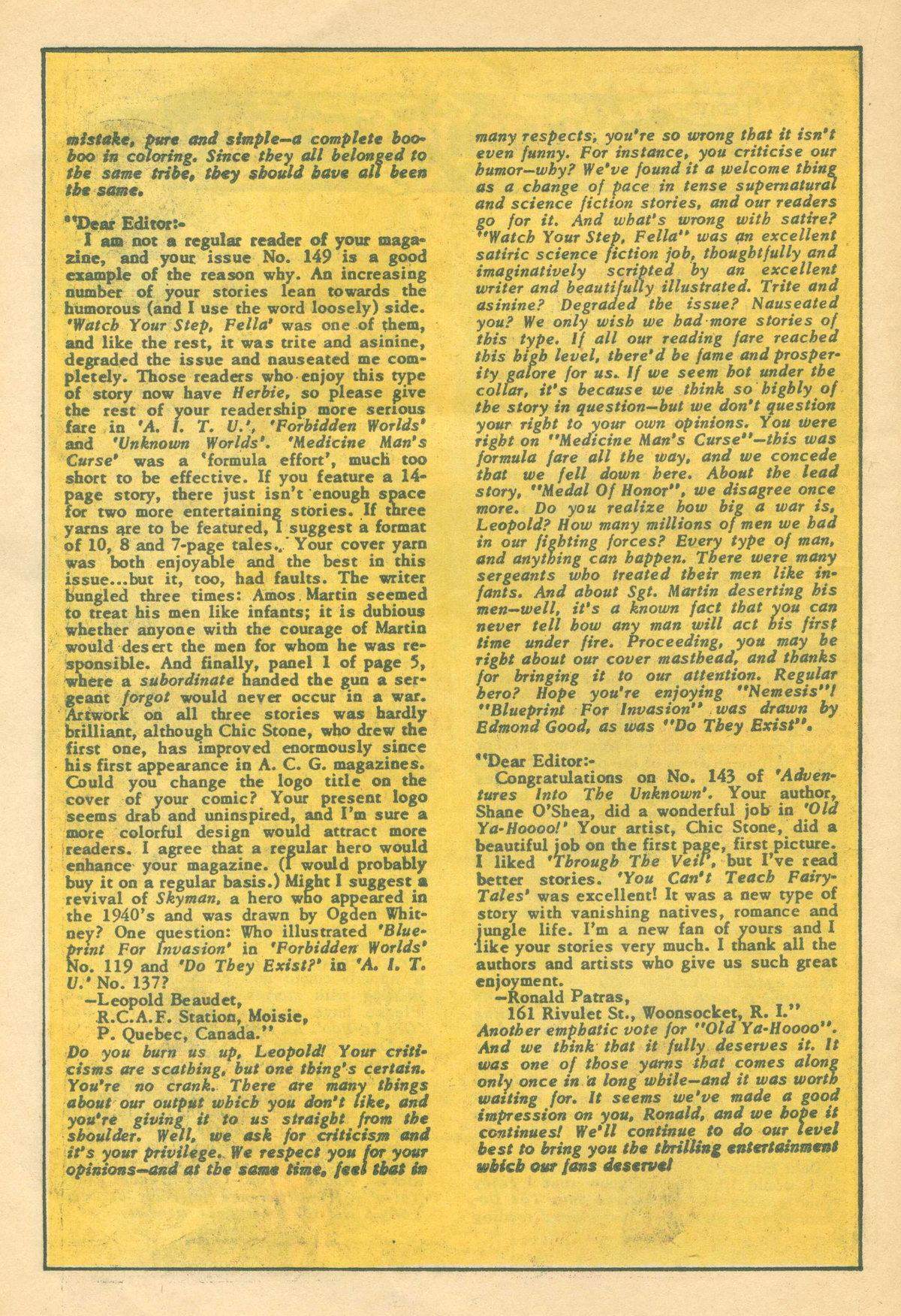 Read online Adventures Into The Unknown comic -  Issue #155 - 22