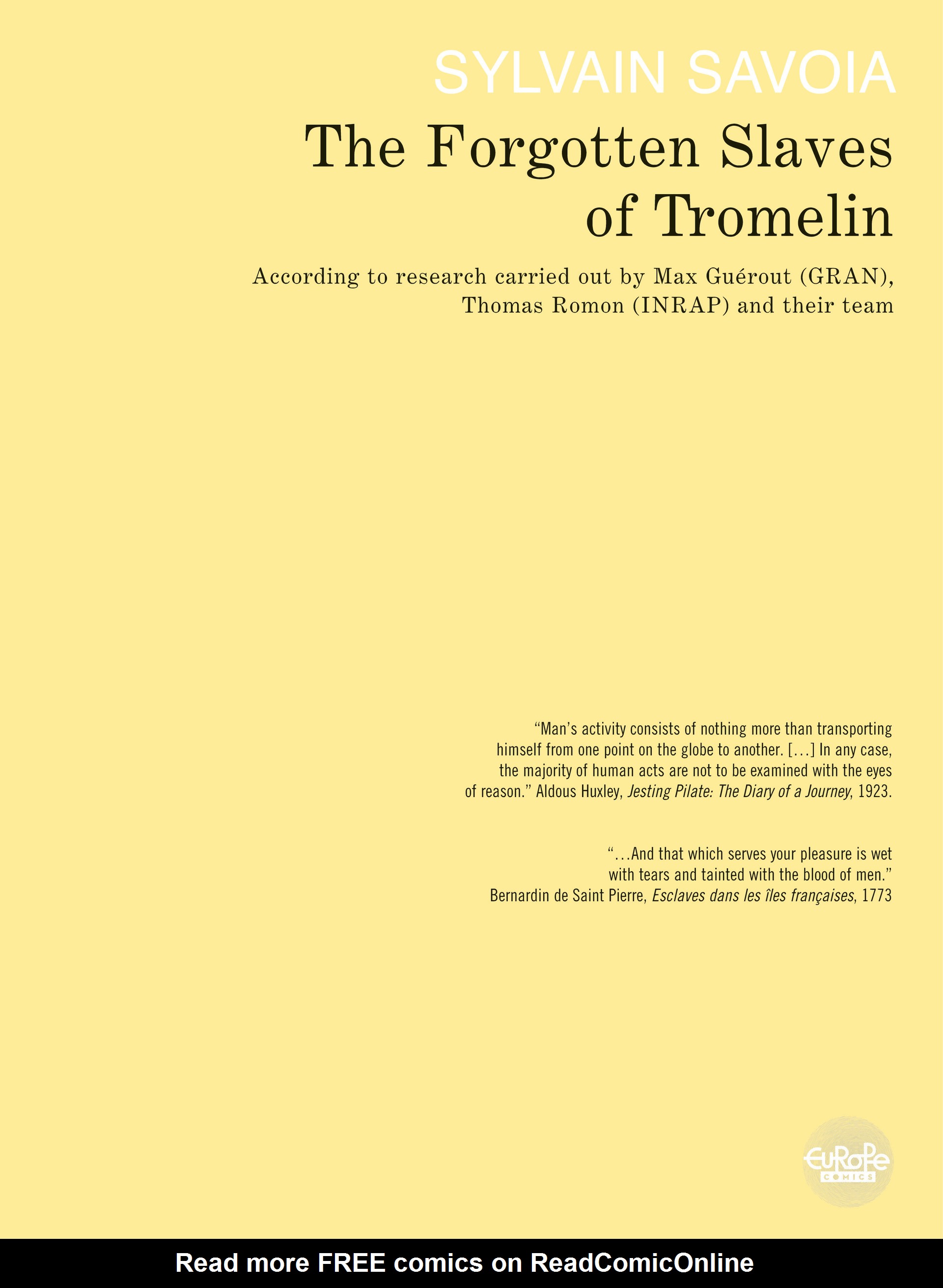 Read online The Forgotten Slaves of Tromelin comic -  Issue # TPB - 3
