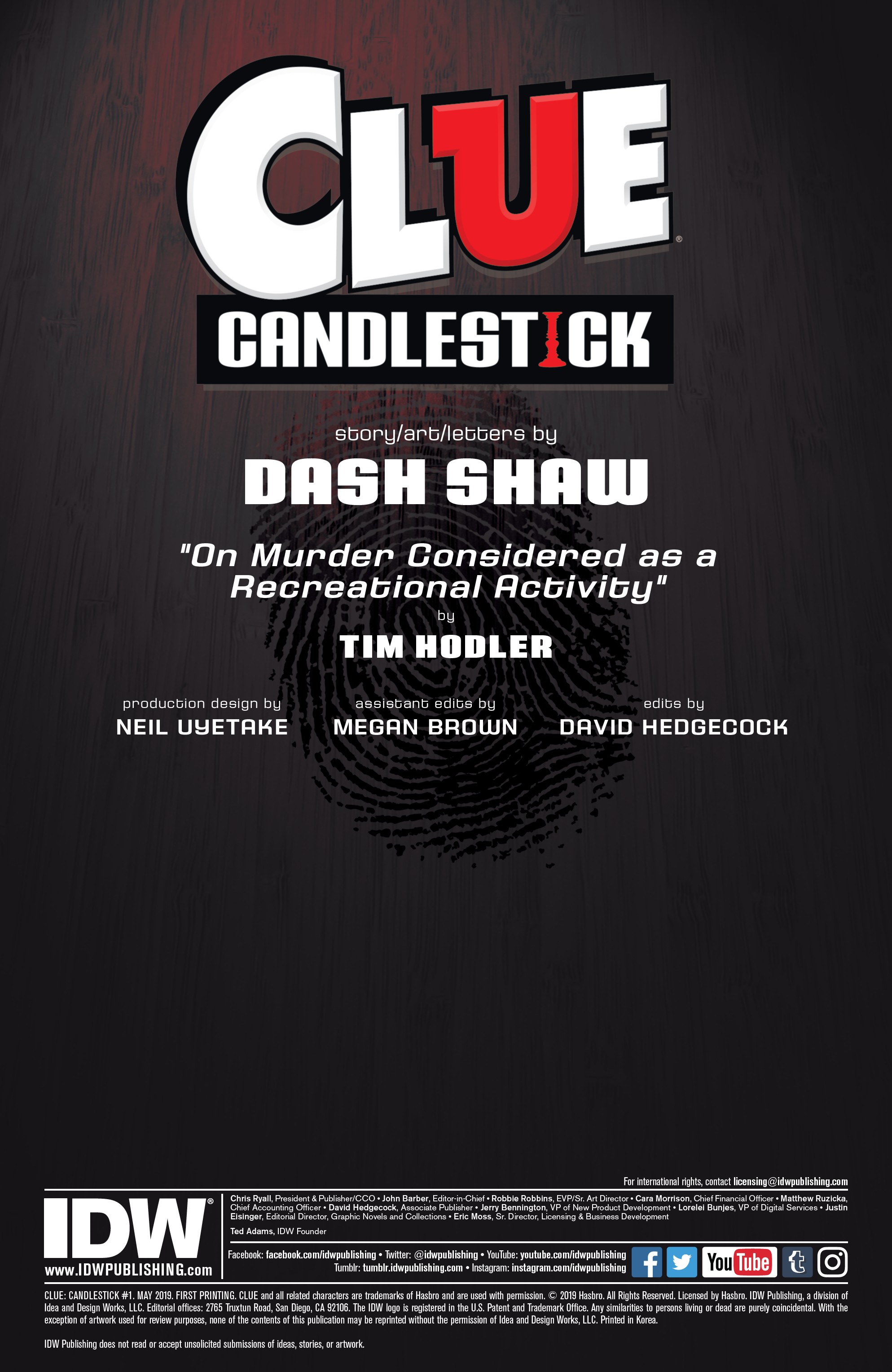 Read online Clue: Candlestick comic -  Issue #1 - 2