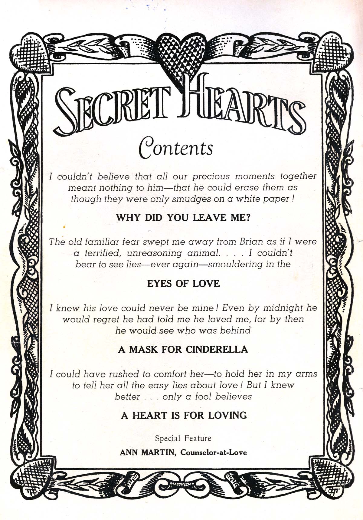 Read online Secret Hearts comic -  Issue #54 - 2