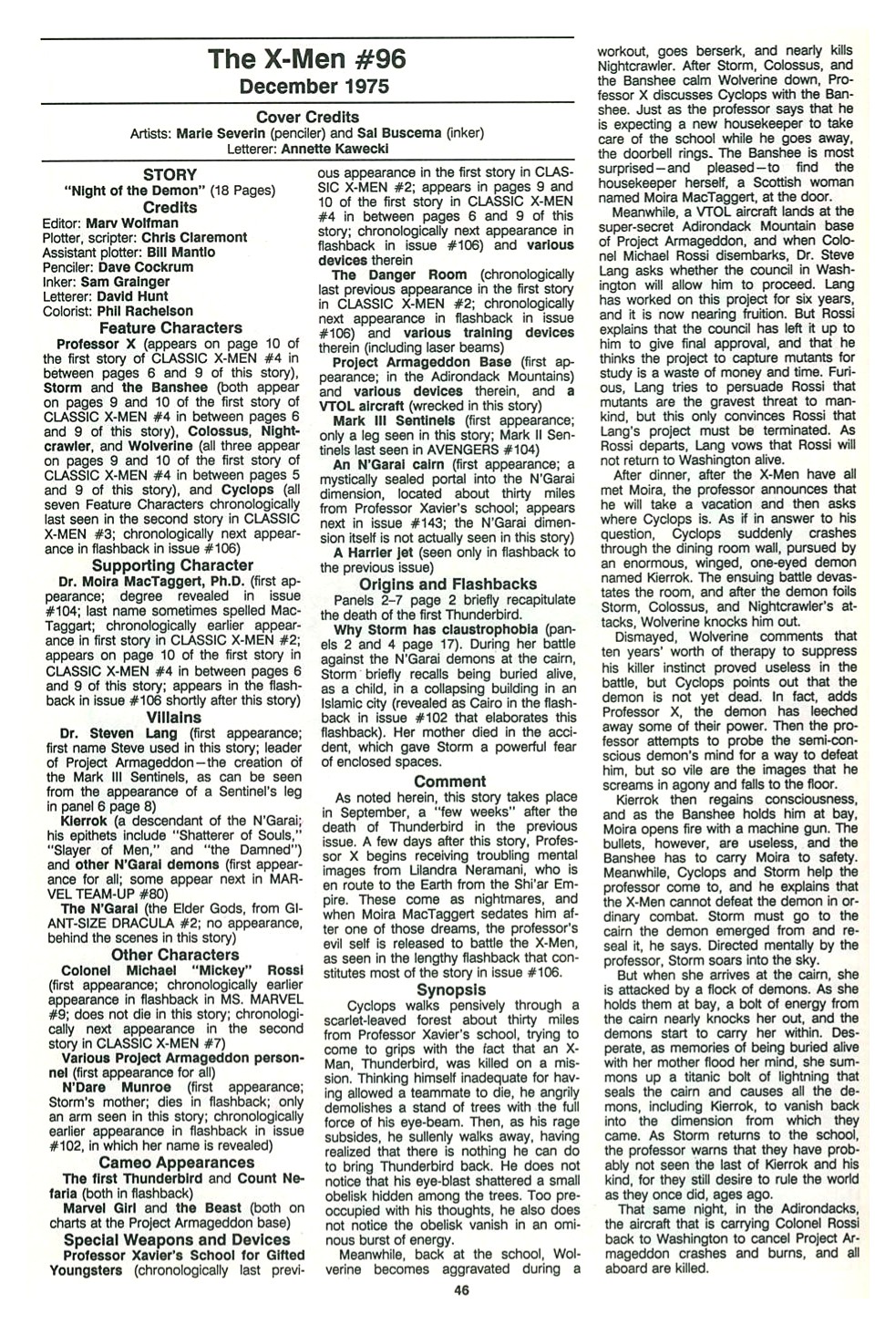 Read online The Official Marvel Index To The X-Men comic -  Issue #4 - 48