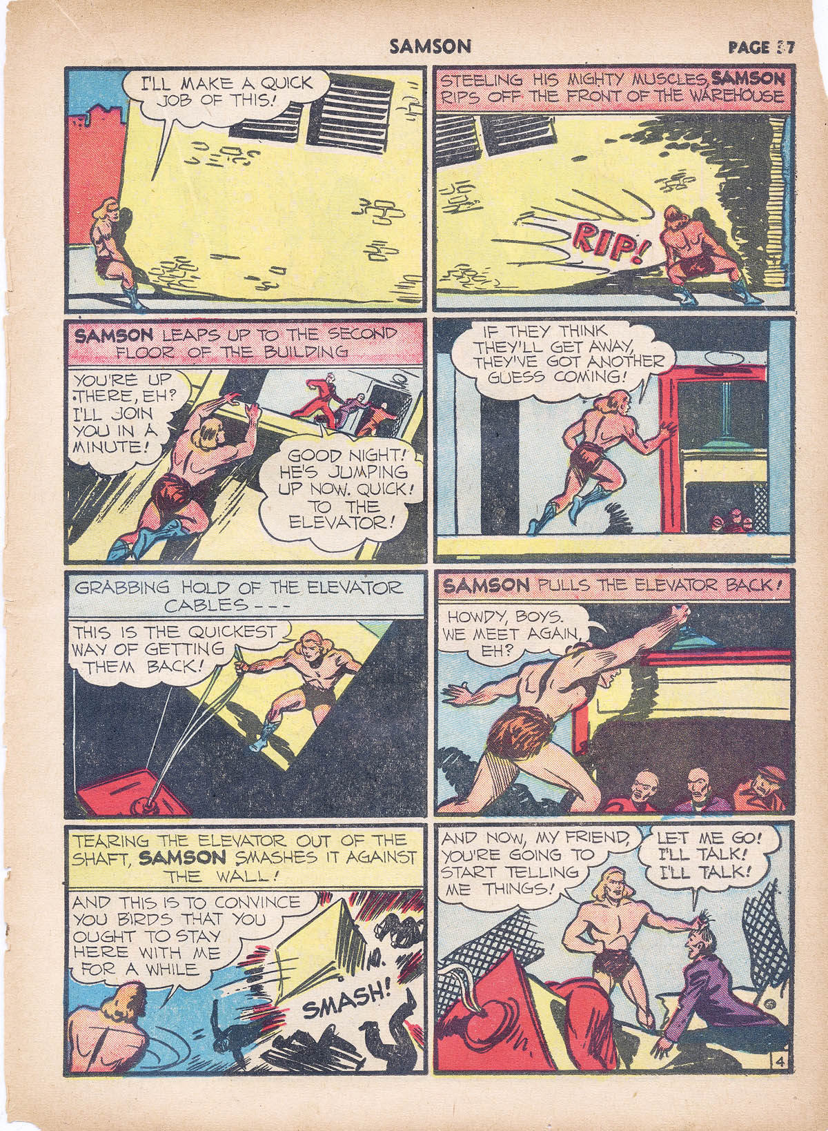 Read online Samson (1940) comic -  Issue #4 - 38