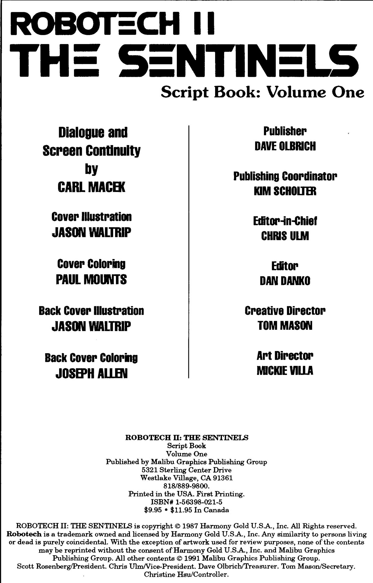 Read online Robotech II: The Sentinels comic -  Issue # _Script Book 1 - 3