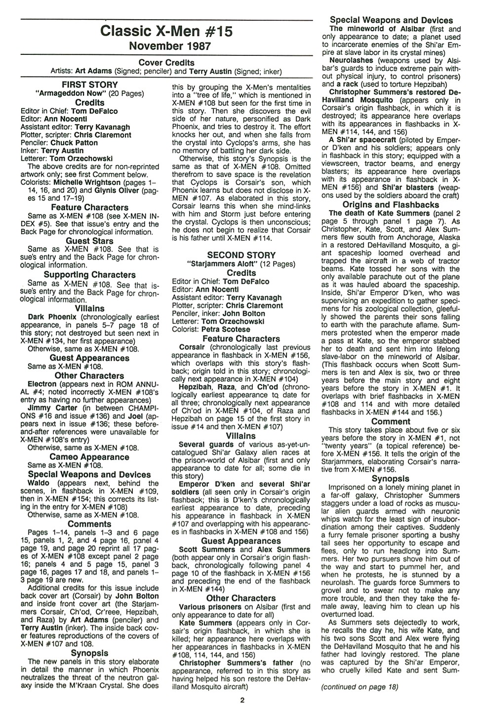 The Official Marvel Index To The X-Men (1987) issue 6 - Page 4