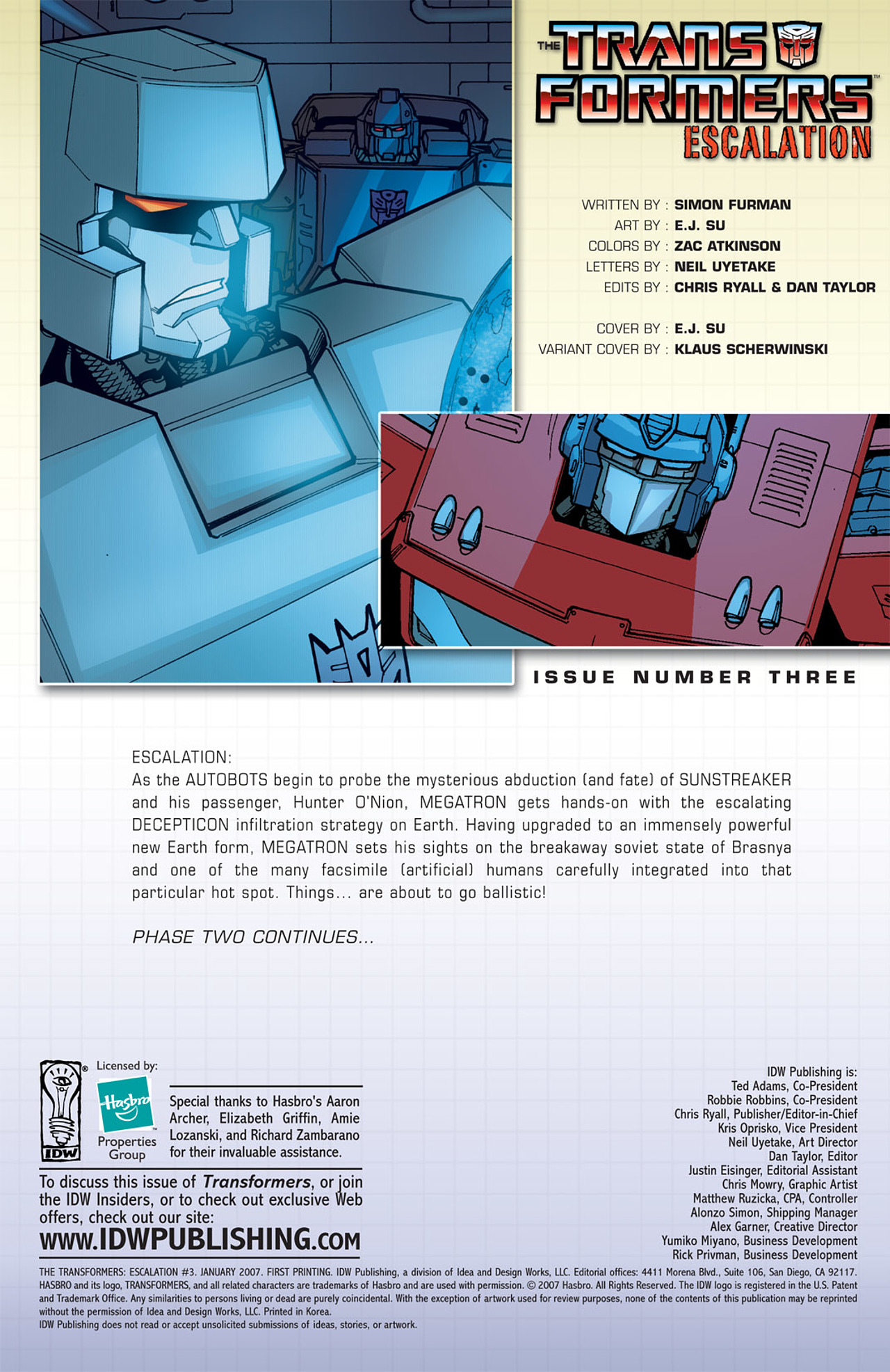 Read online The Transformers: Escalation comic -  Issue #3 - 4