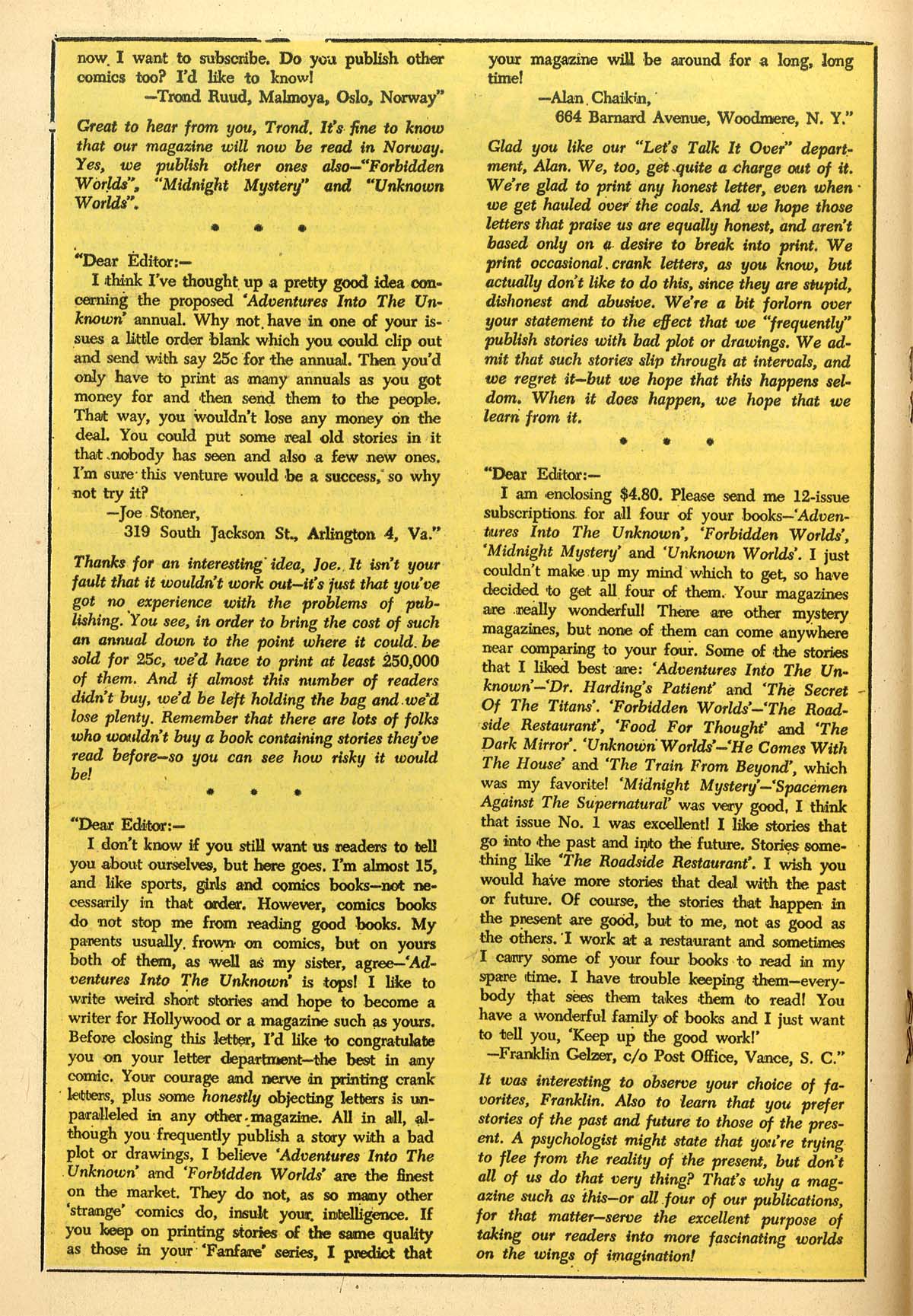 Read online Adventures Into The Unknown comic -  Issue #126 - 18