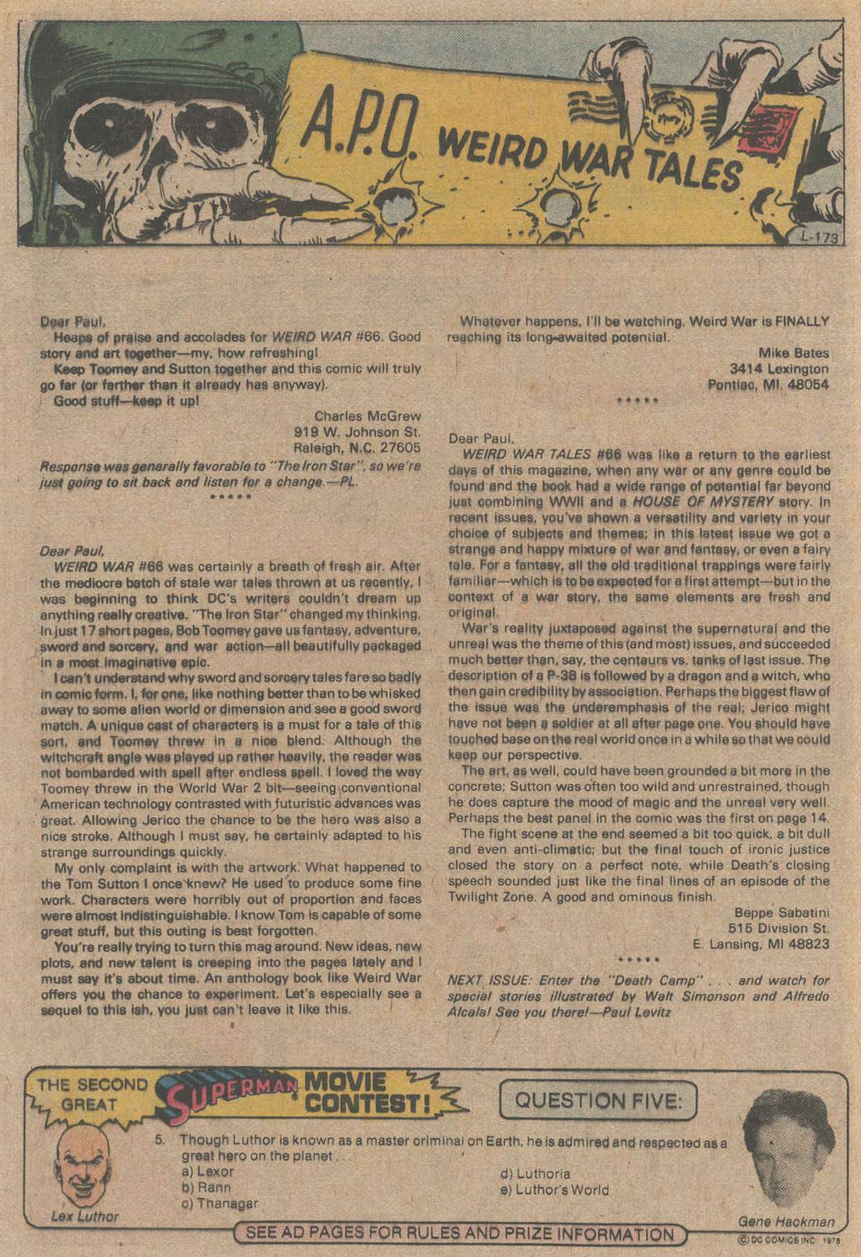 Read online Weird War Tales (1971) comic -  Issue #71 - 16