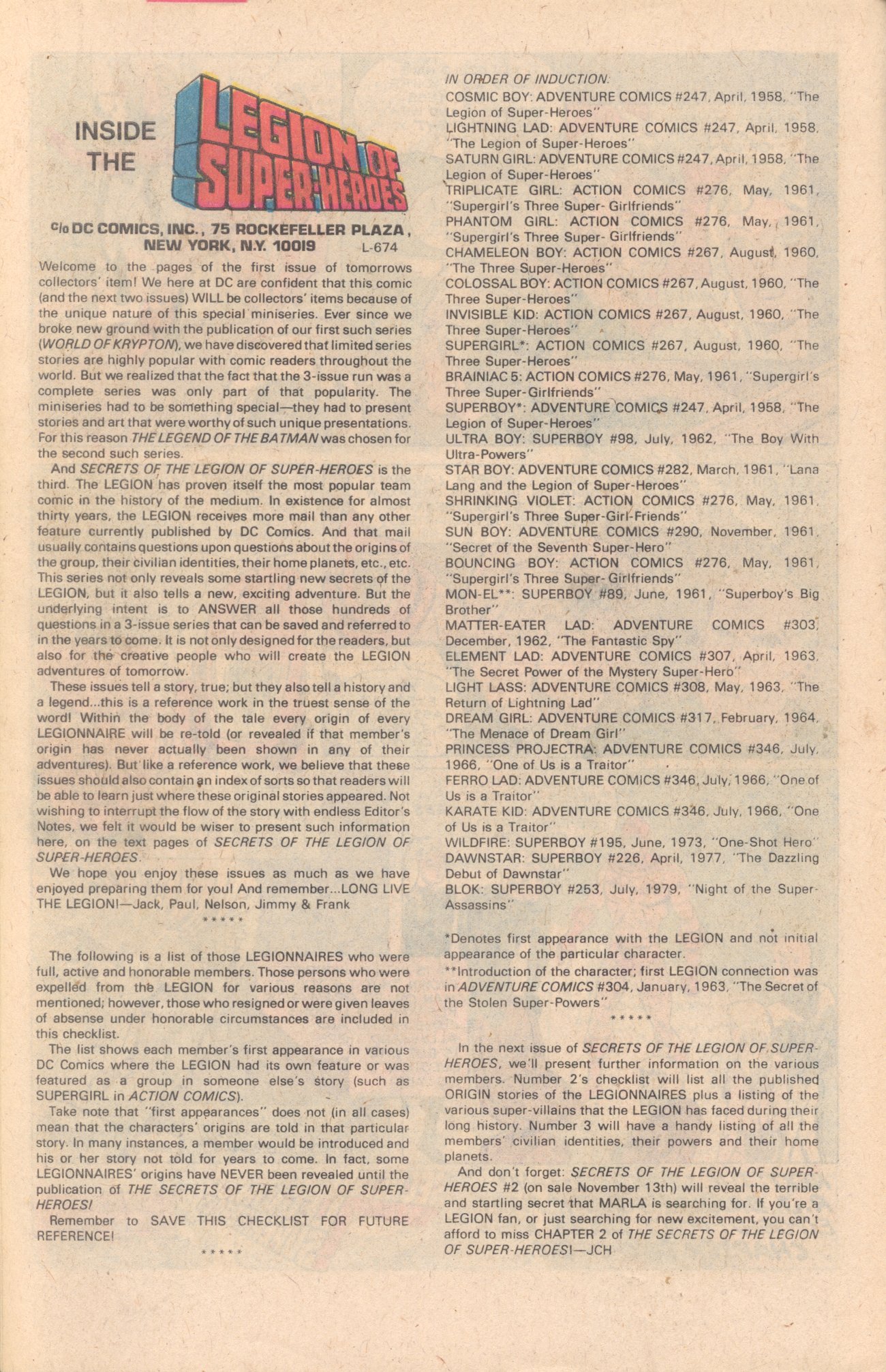 Read online Secrets of the Legion of Super-Heroes comic -  Issue #1 - 27