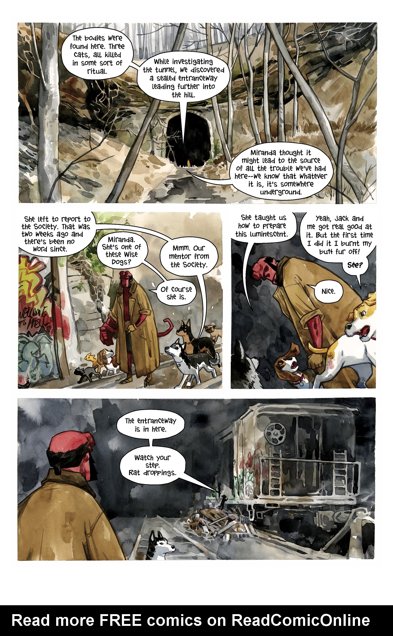 Read online Hellboy/Beasts of Burden: Sacrifice comic -  Issue # Full - 9