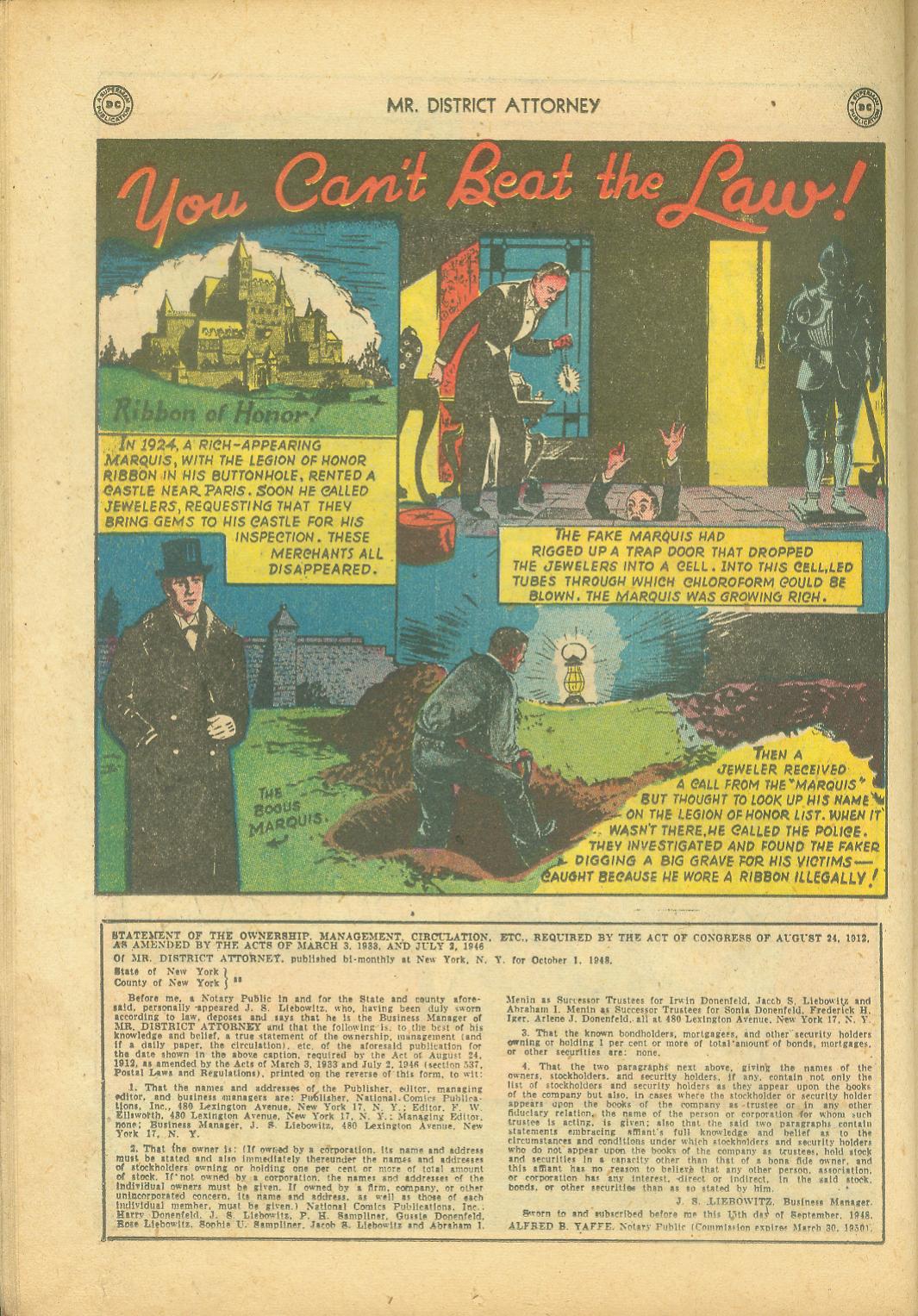 Read online Mr. District Attorney comic -  Issue #8 - 38