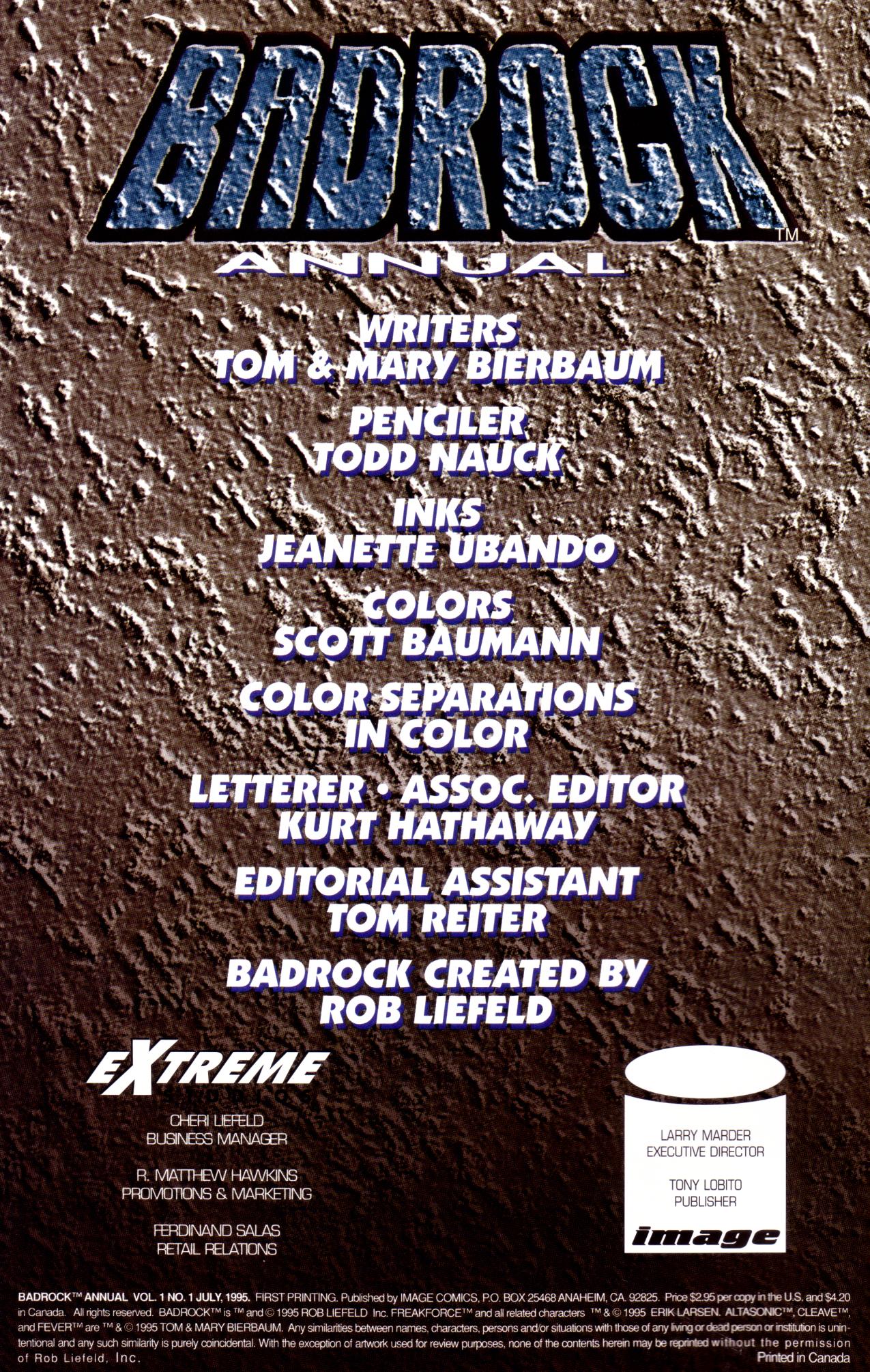 Read online Badrock comic -  Issue # Annual 1 - 2