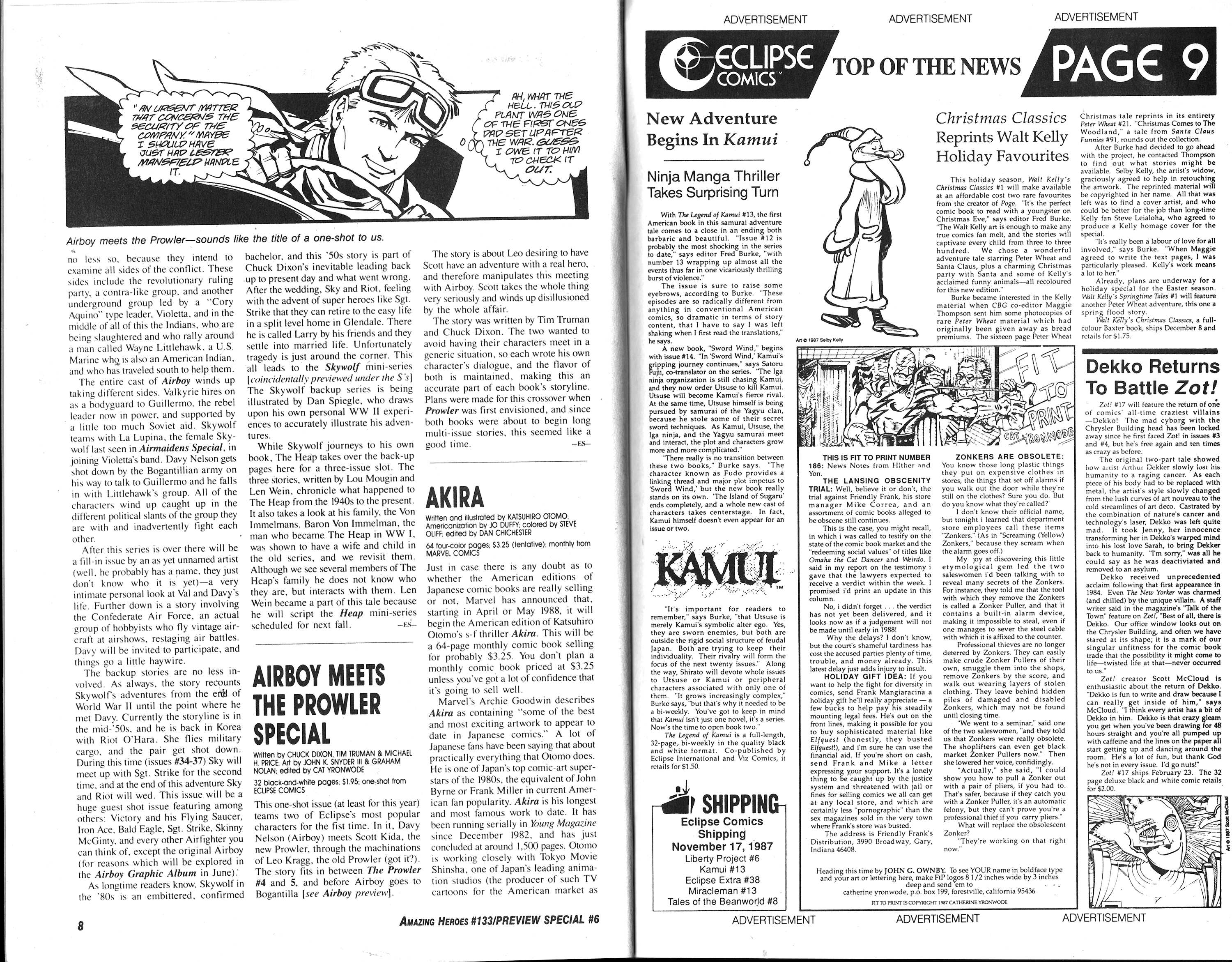 Read online Amazing Heroes comic -  Issue #133 - 6