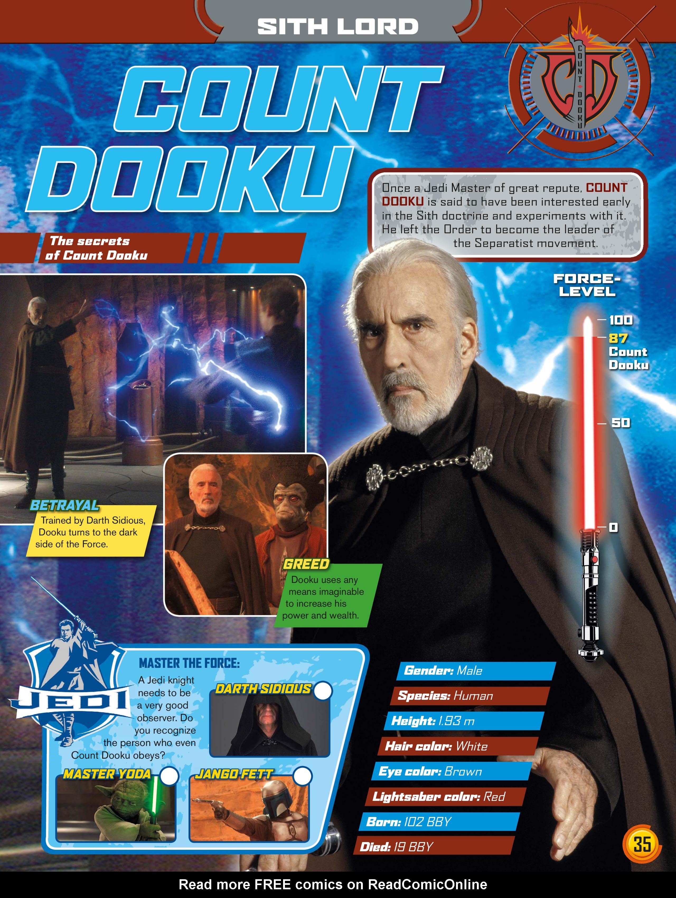 Read online Star Wars Jedi Master Magazine comic -  Issue #2 - 35