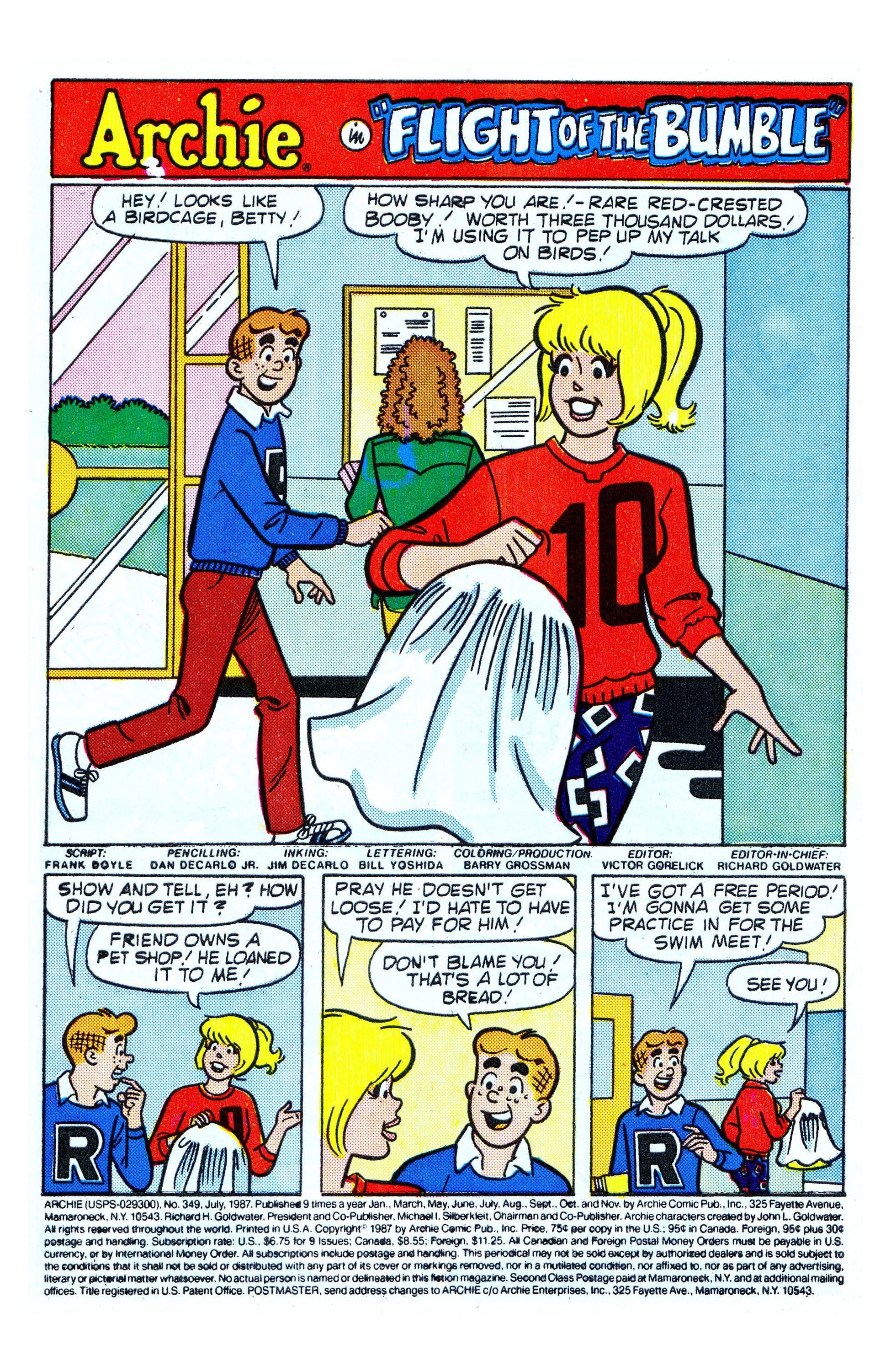 Read online Archie (1960) comic -  Issue #349 - 2