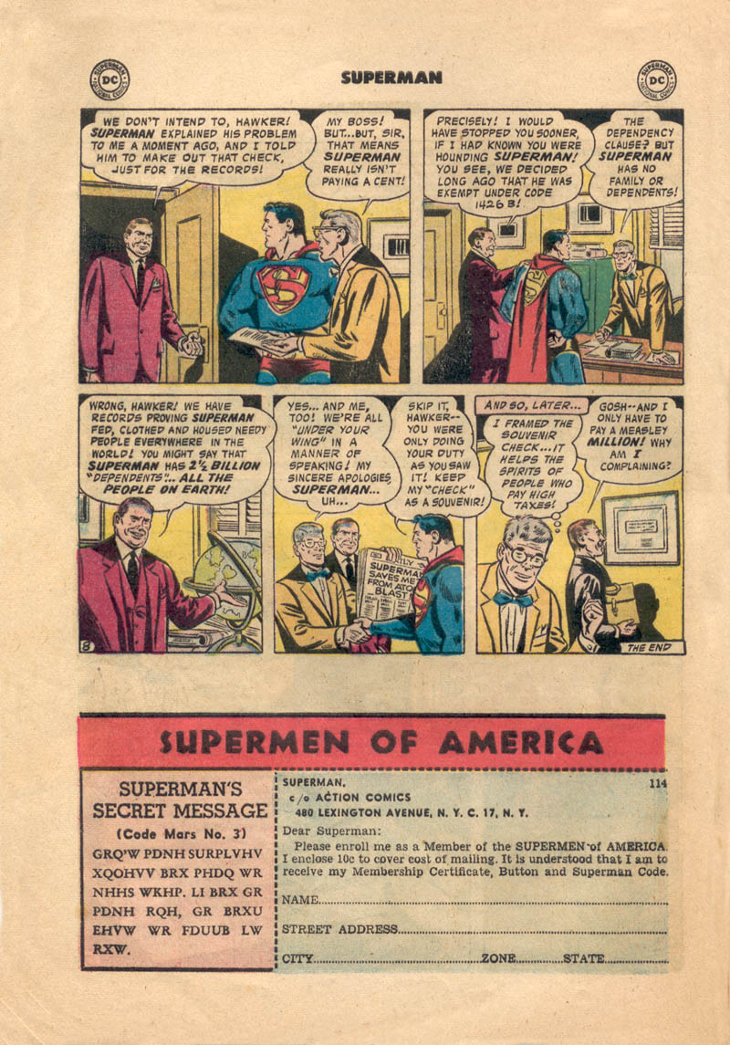 Read online Superman (1939) comic -  Issue #114 - 32