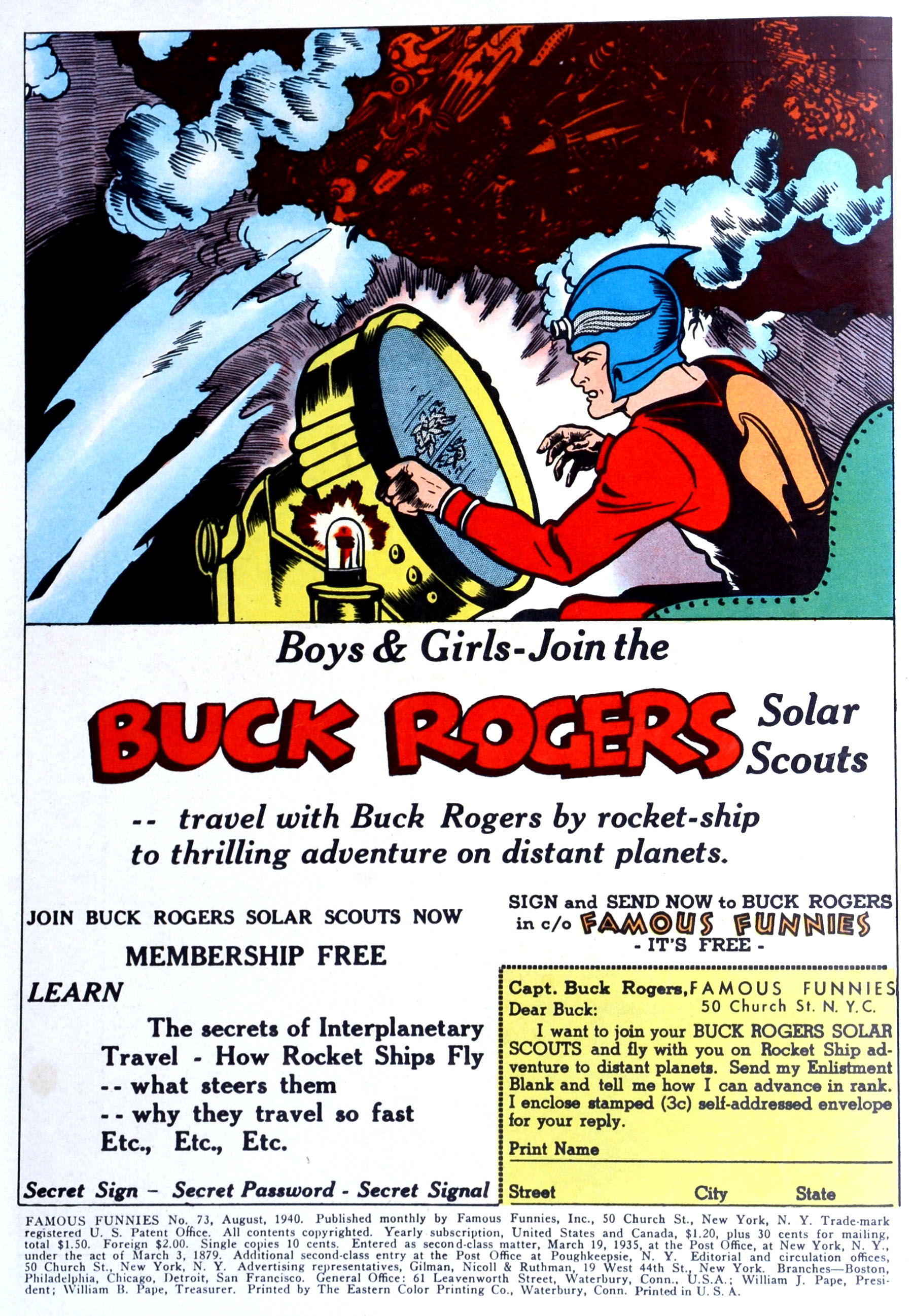 Read online Famous Funnies comic -  Issue #73 - 2