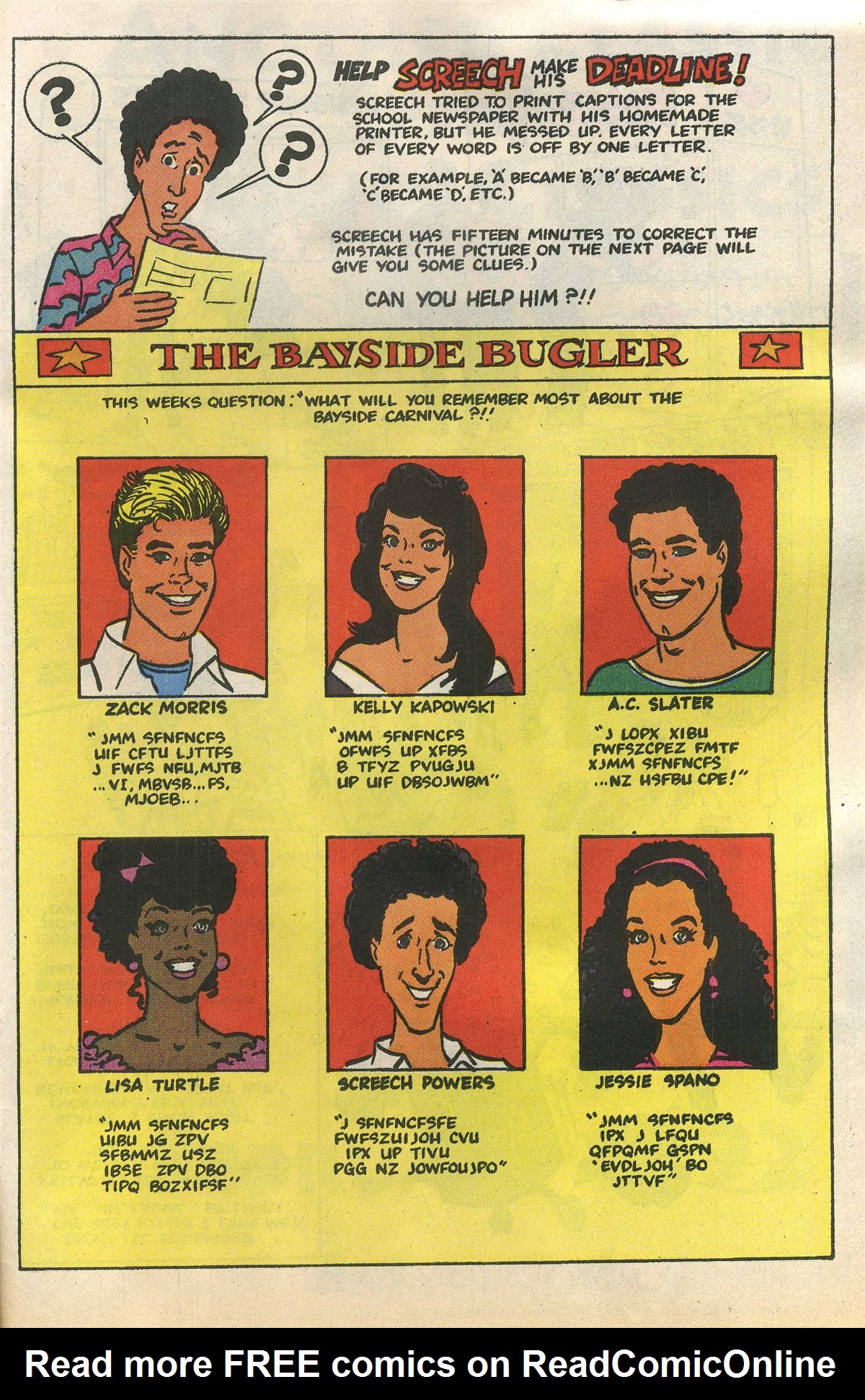 Read online Saved By The Bell comic -  Issue #1 - 30