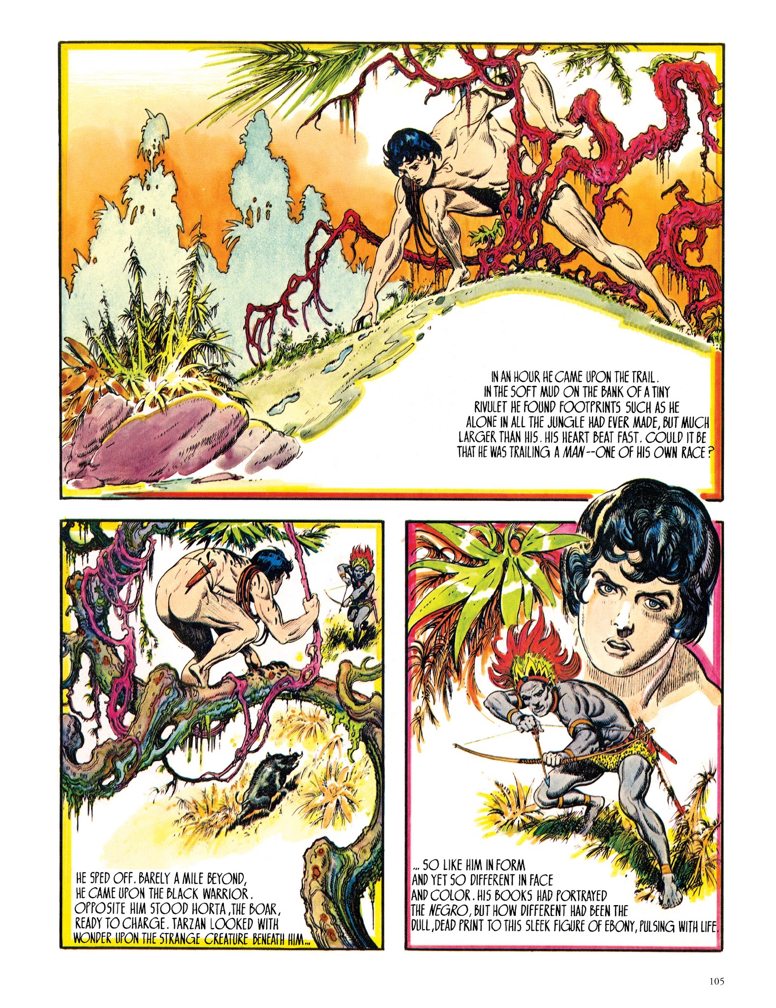Read online Edgar Rice Burroughs' Tarzan: Burne Hogarth's Lord of the Jungle comic -  Issue # TPB - 105