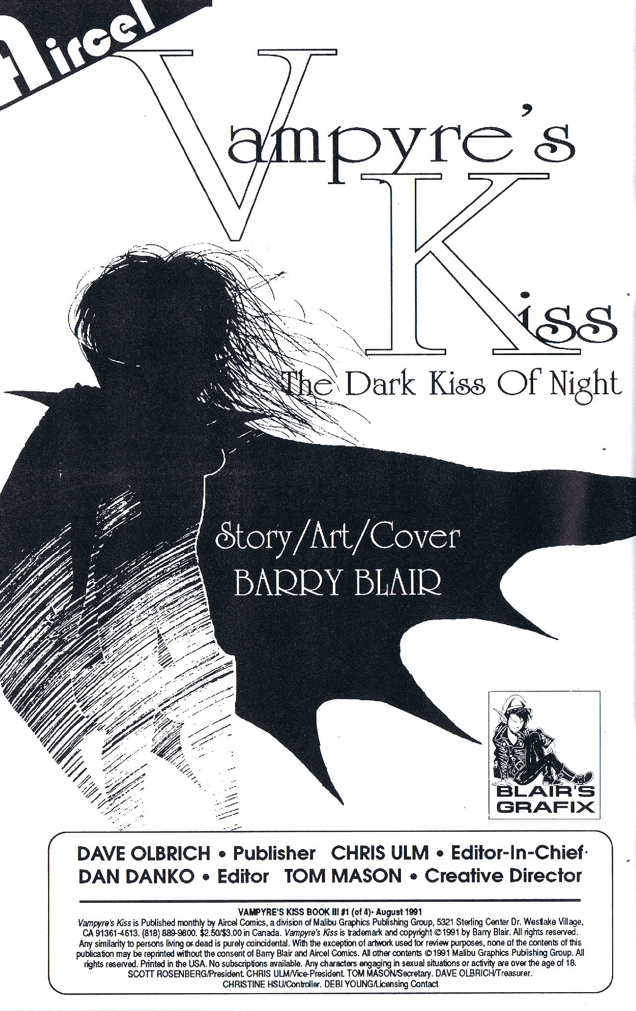 Read online Vampyre's Kiss: The Dark Kiss of Night comic -  Issue #1 - 2