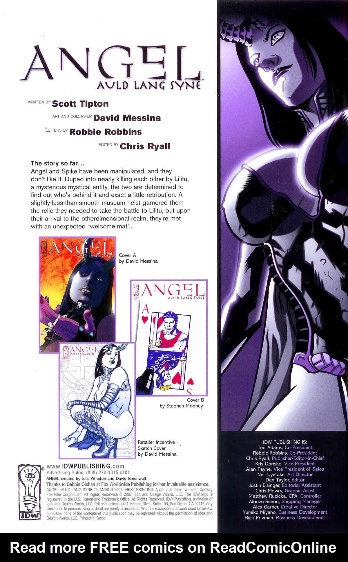 Read online Angel: Auld Lang Syne comic -  Issue #5 - 2