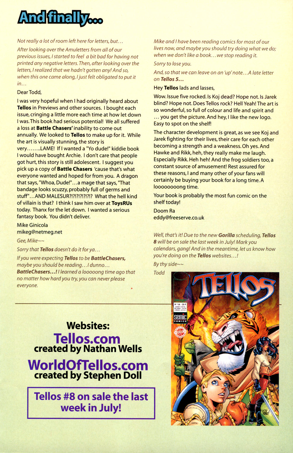 Read online Tellos (1999) comic -  Issue #7 - 27