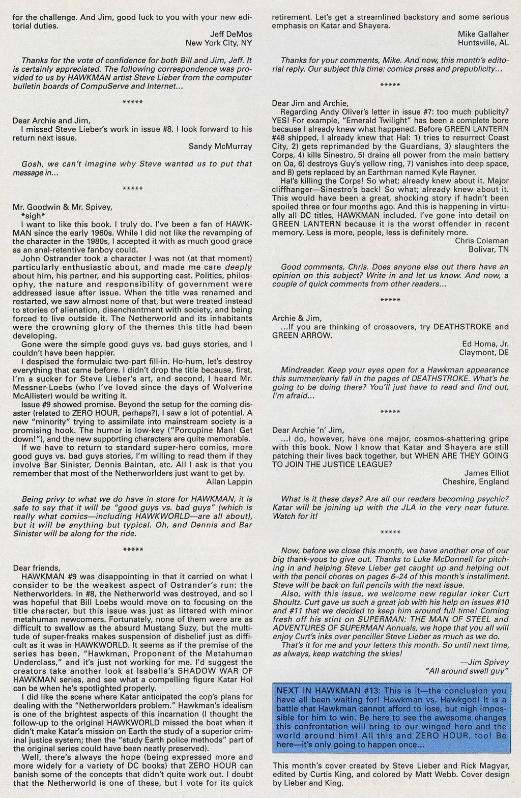 Read online Hawkman (1993) comic -  Issue #12 - 28