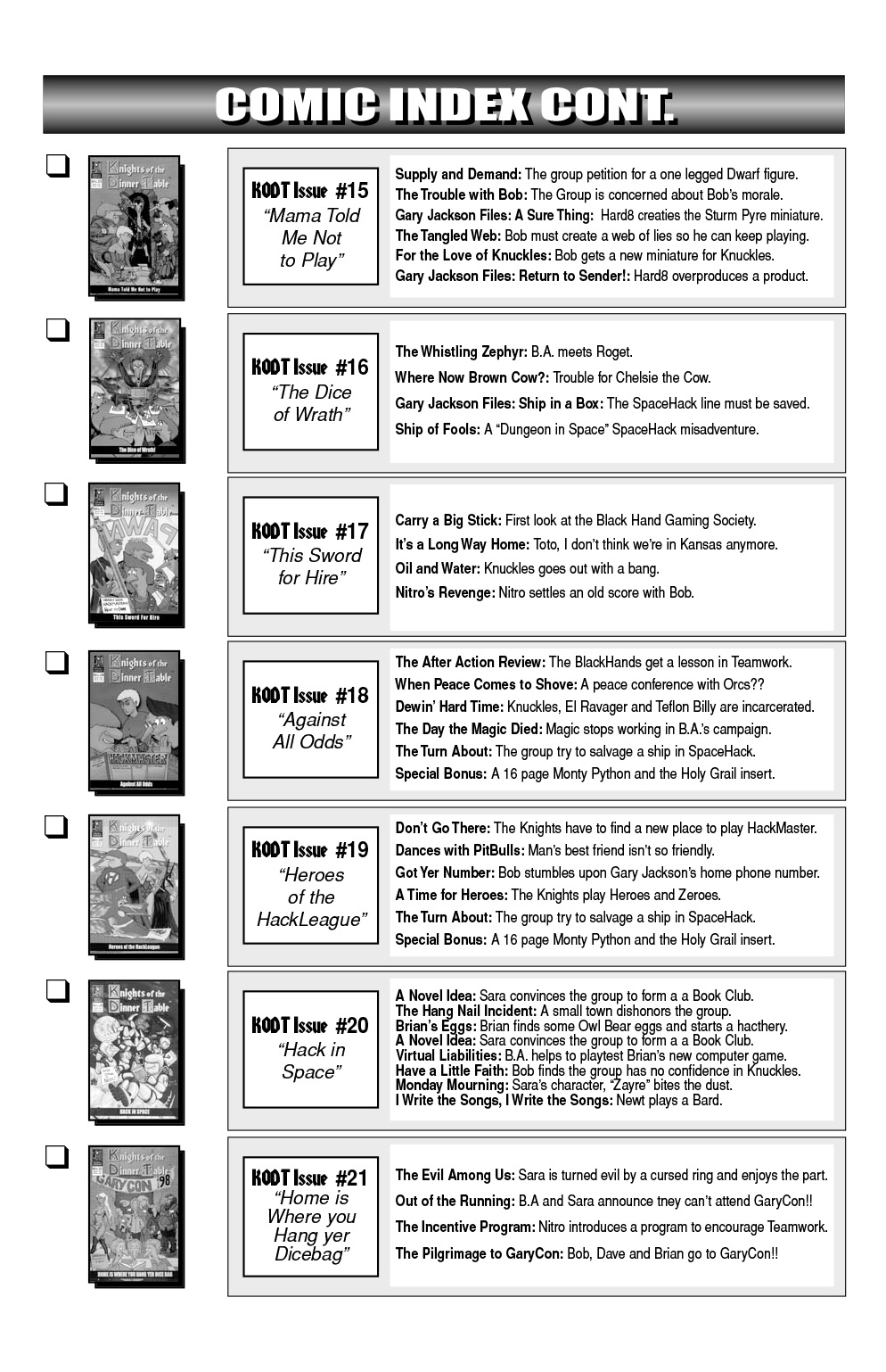 Read online Knights of the Dinner Table comic -  Issue #22 - 58