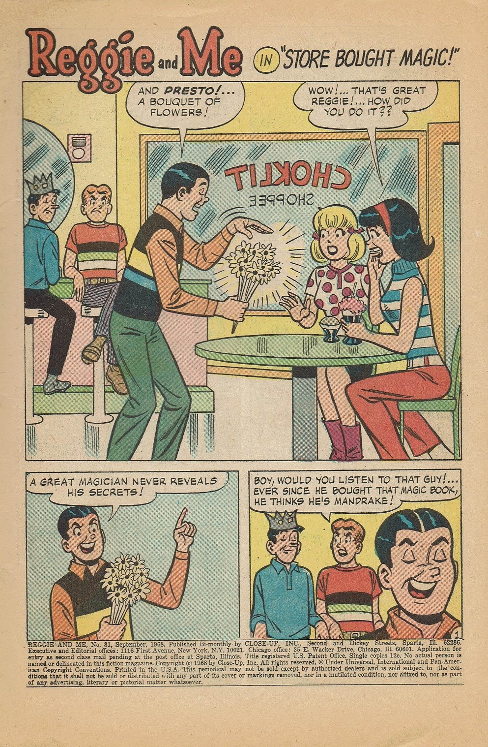 Read online Reggie and Me (1966) comic -  Issue #31 - 3