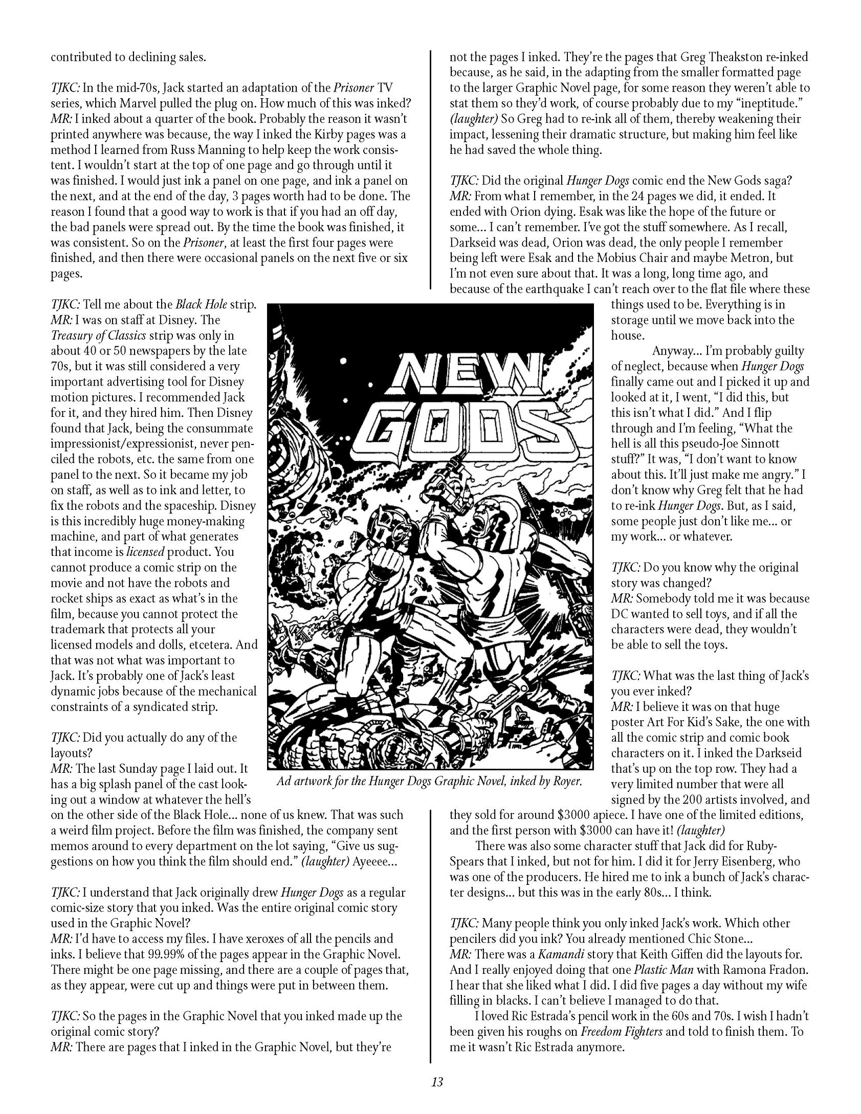 Read online The Jack Kirby Collector comic -  Issue #6 - 13