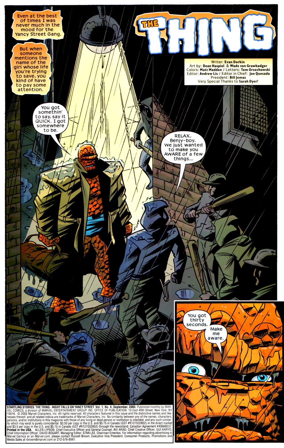 Read online Startling Stories: The Thing - Night Falls on Yancy Street comic -  Issue #4 - 2
