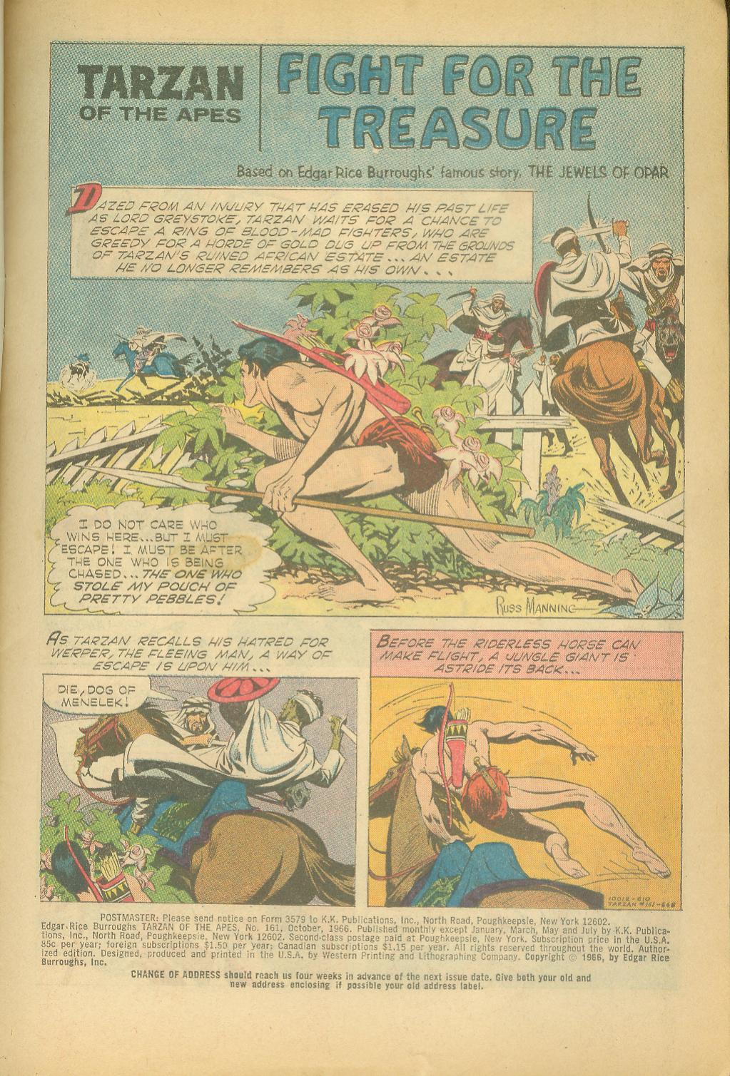 Read online Tarzan (1962) comic -  Issue #161 - 3