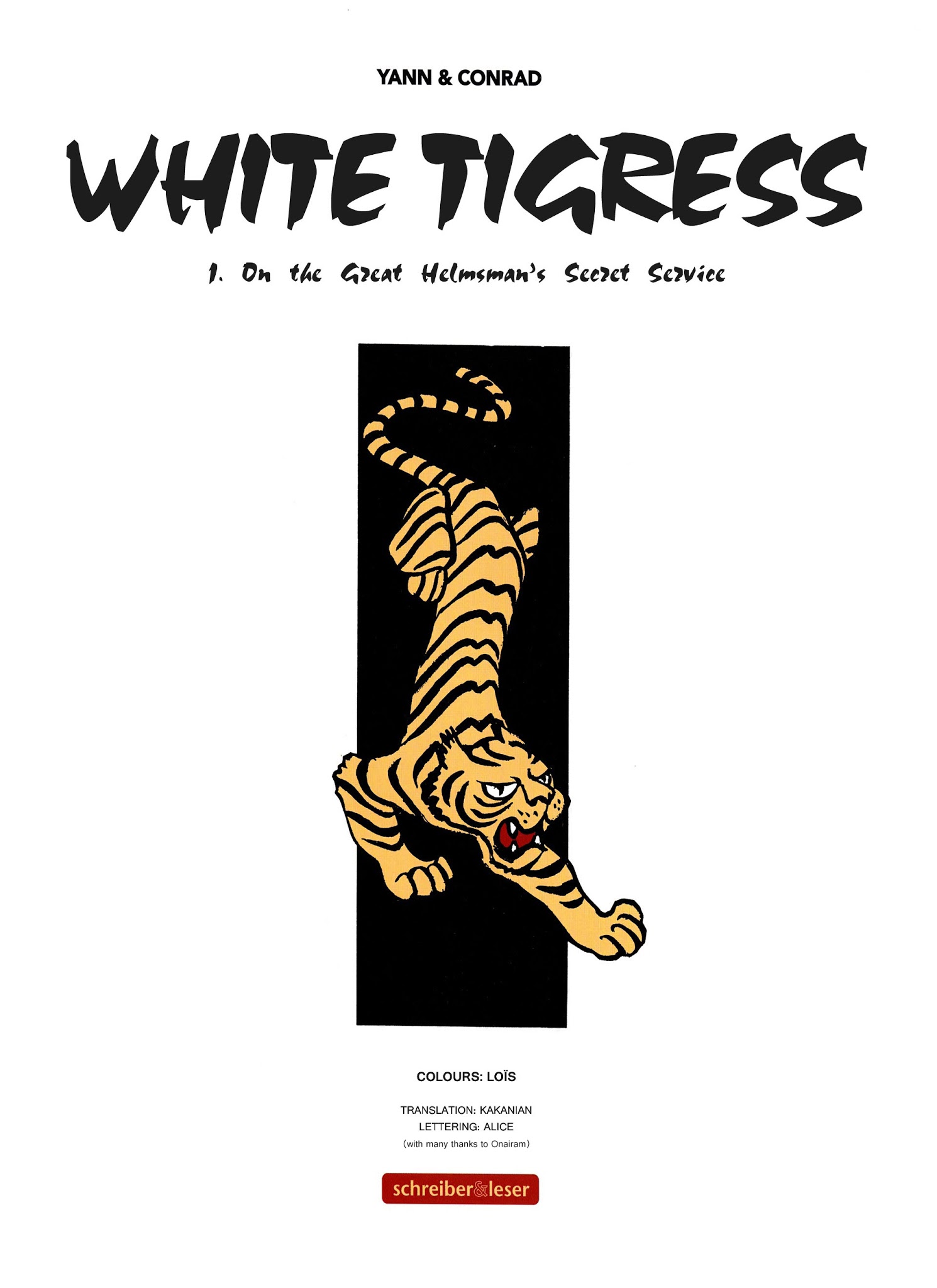 Read online Tigresse Blanche comic -  Issue #1 - 2