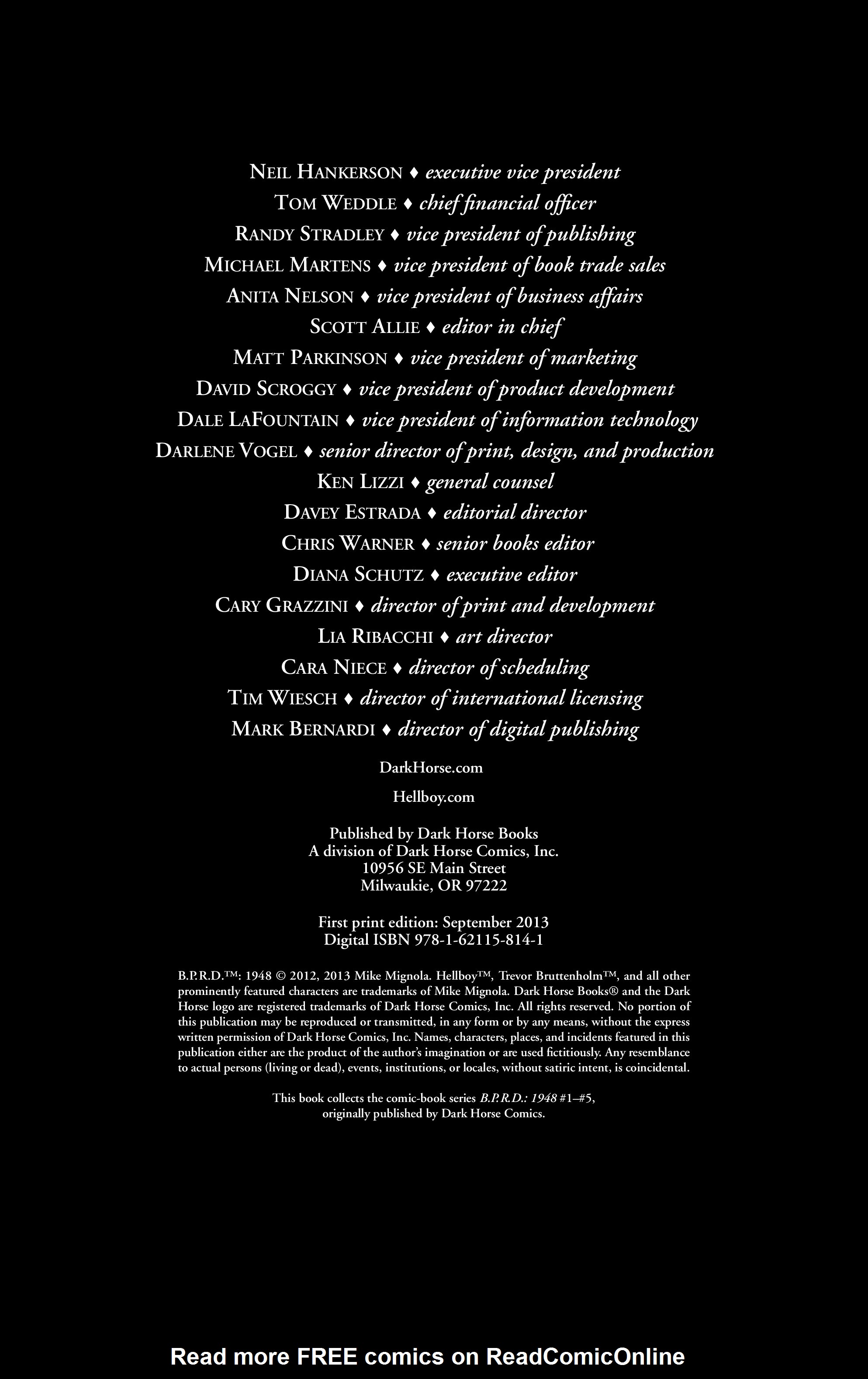 Read online B.P.R.D.: 1948 comic -  Issue # TPB - 6