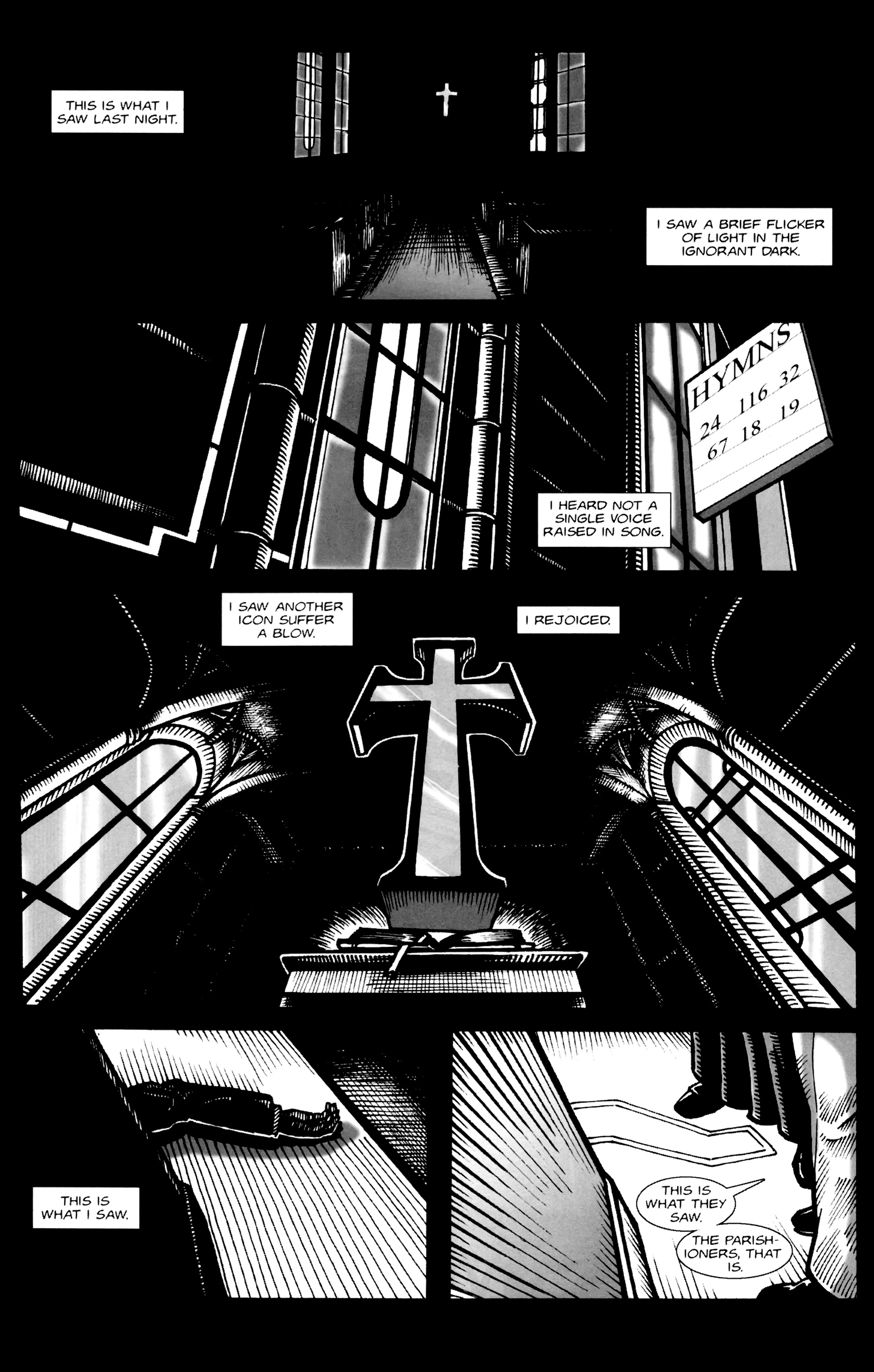 Read online Warrior Nun: Black & White comic -  Issue #3 - 3