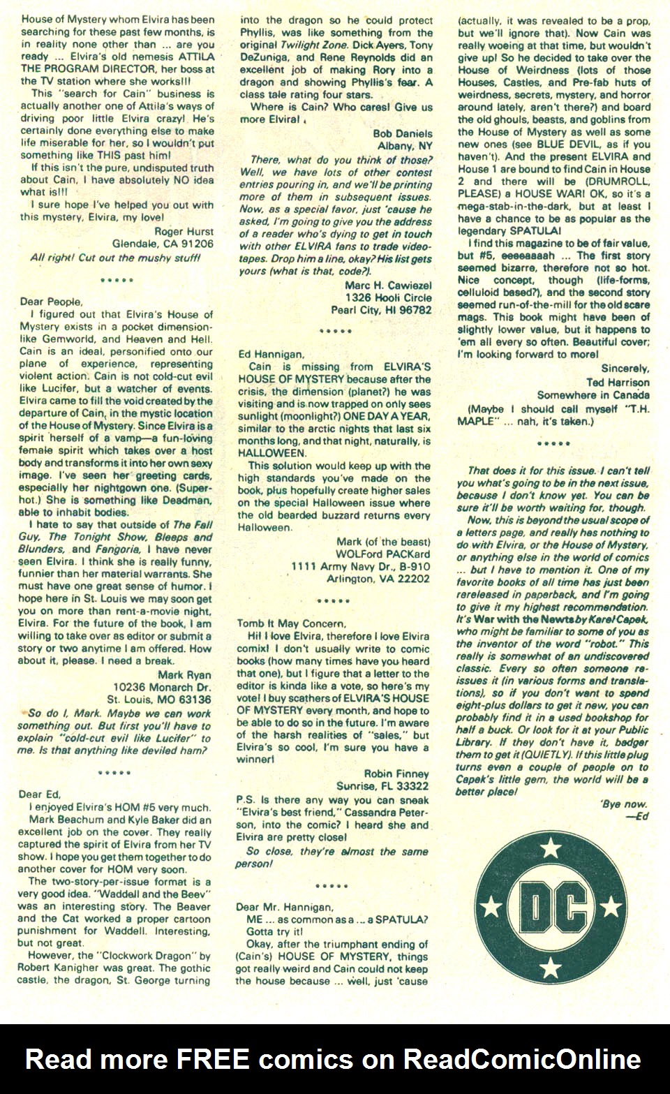 Read online Elvira's House of Mystery comic -  Issue #8 - 24