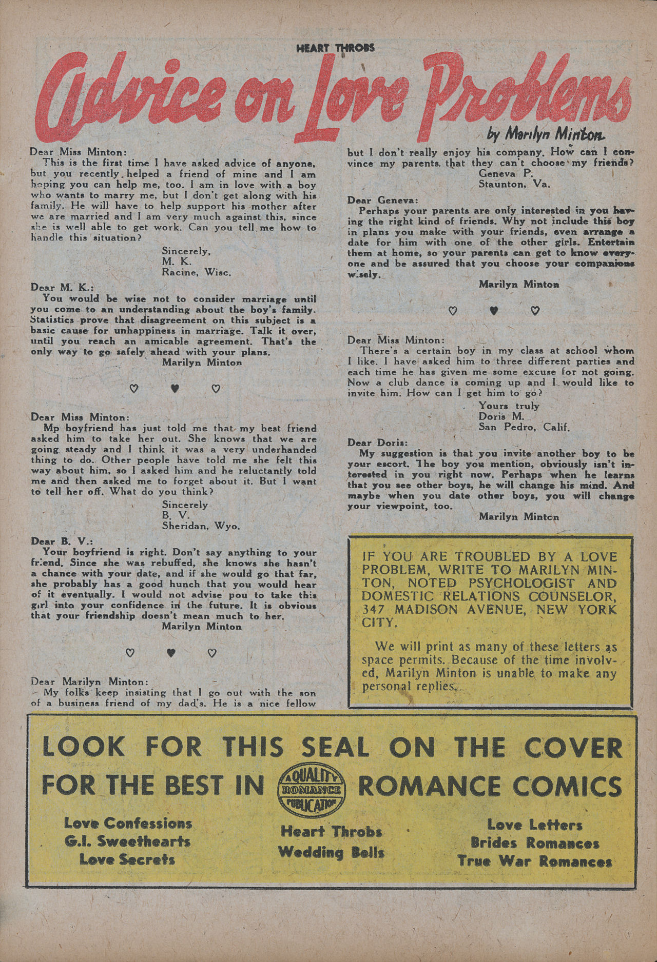 Read online Heart Throbs comic -  Issue #36 - 26