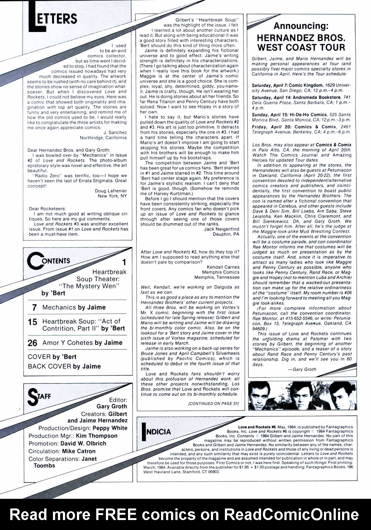 Read online Love and Rockets (1982) comic -  Issue #6 - 2