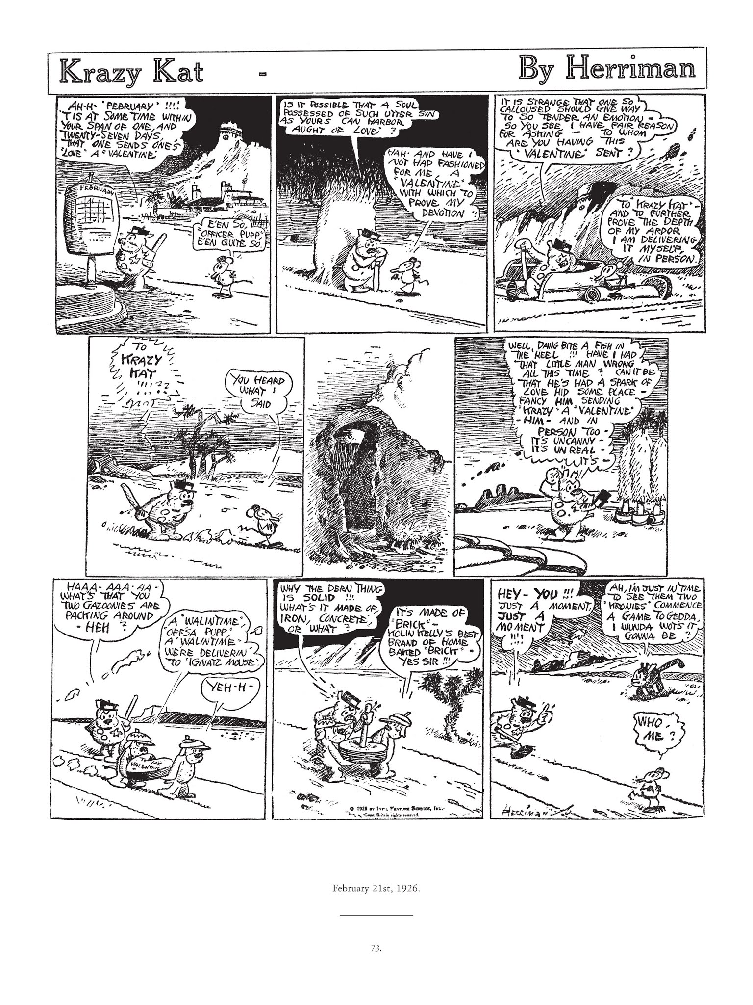 Read online Krazy & Ignatz comic -  Issue # TPB 4 - 74