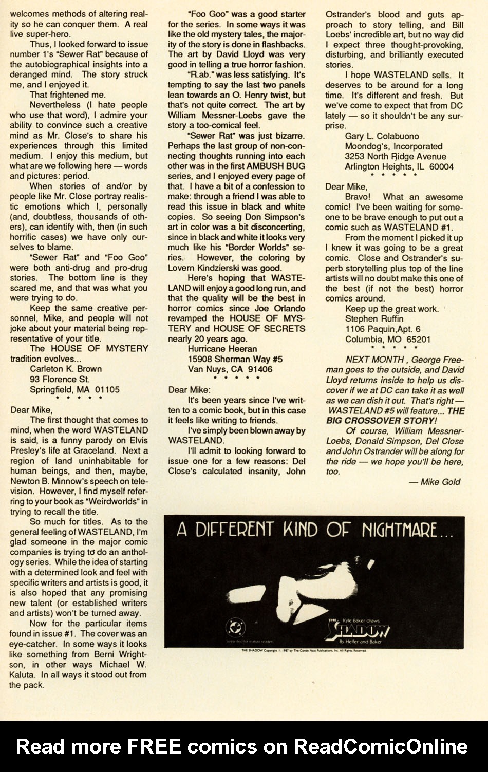 Read online Wasteland (1987) comic -  Issue #4 - 30