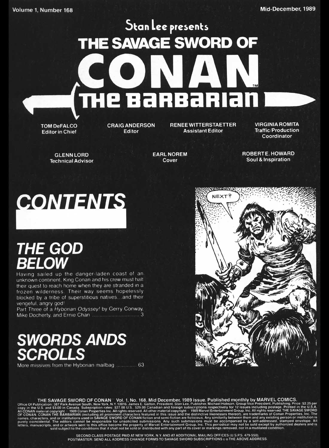 Read online The Savage Sword Of Conan comic -  Issue #168 - 3
