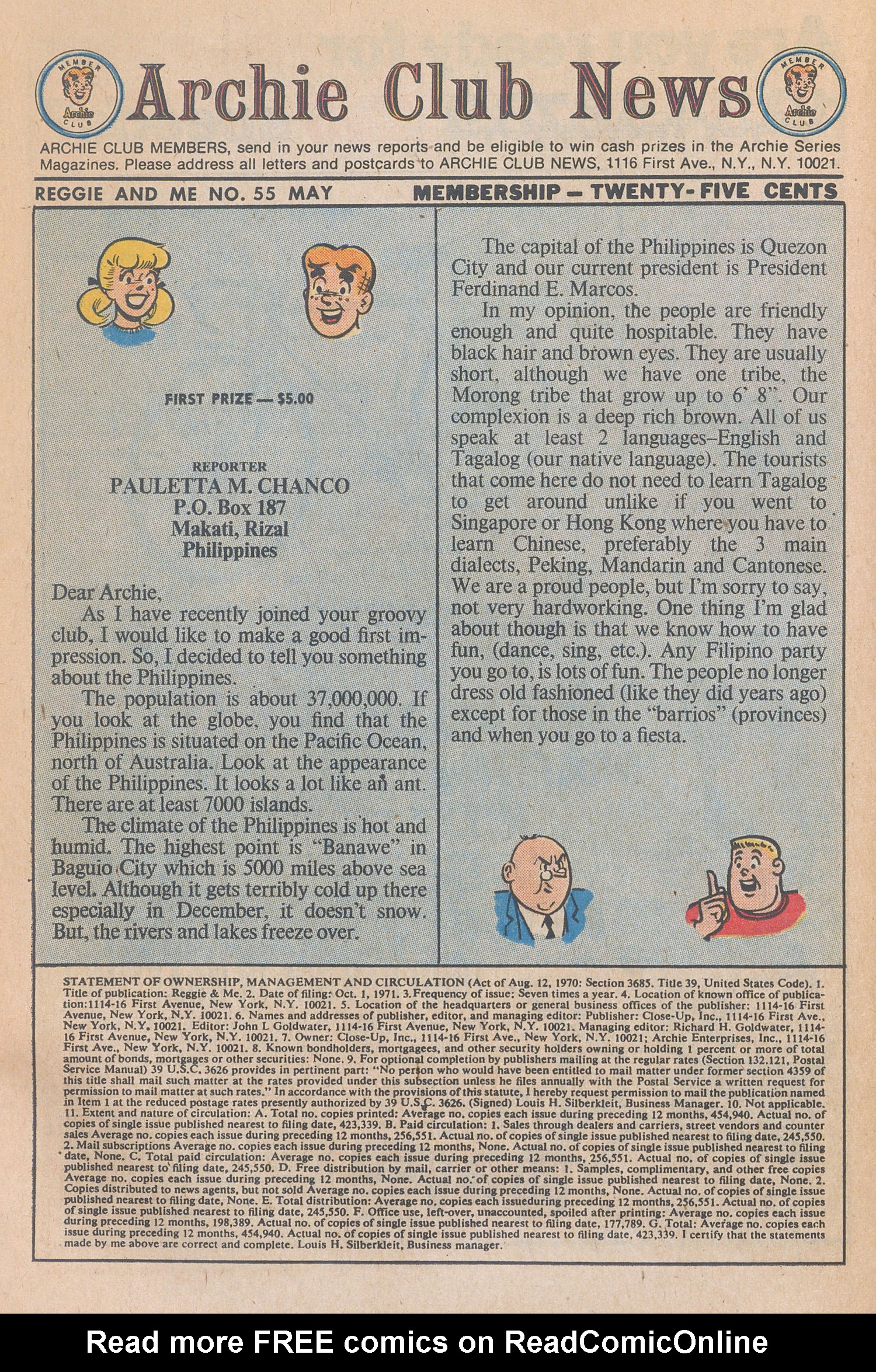 Read online Reggie and Me (1966) comic -  Issue #55 - 42