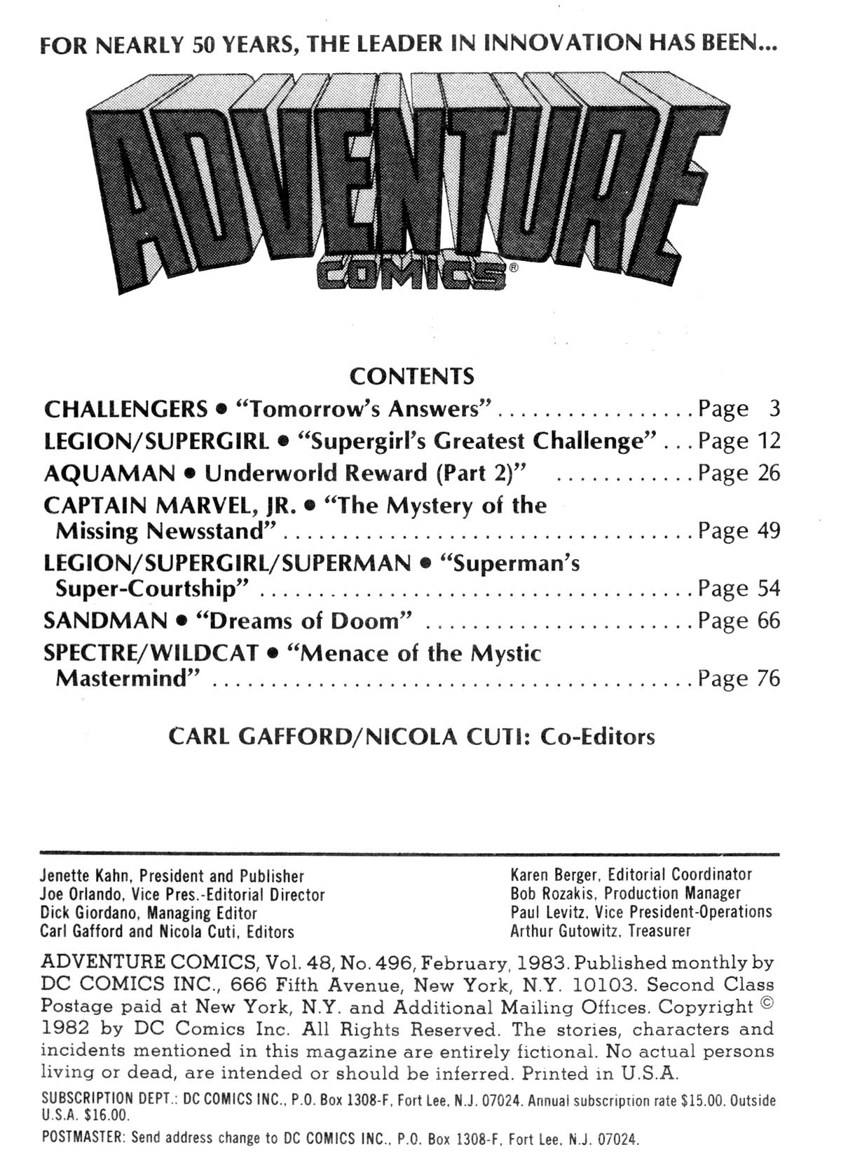 Read online Adventure Comics (1938) comic -  Issue #496 - 2