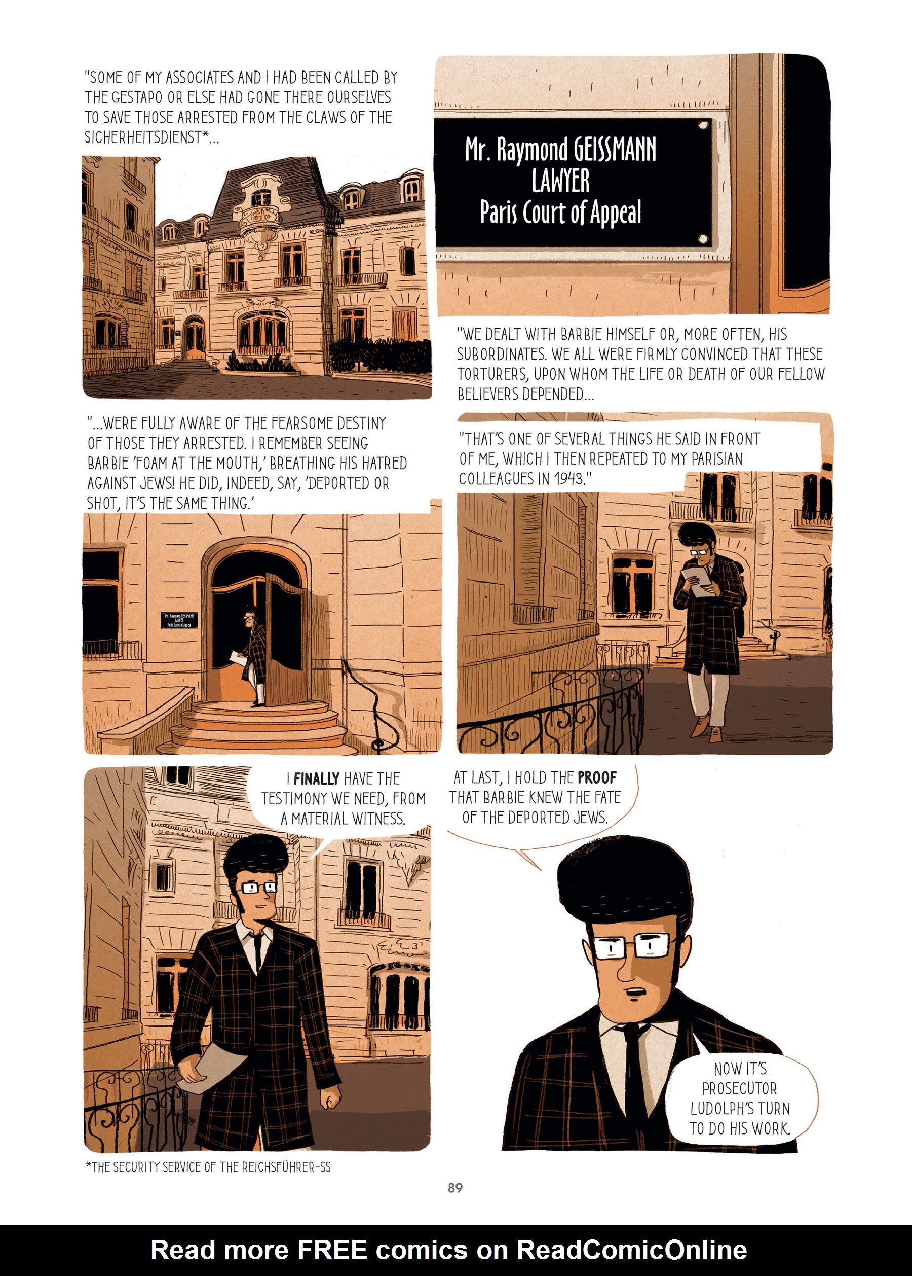 Read online For Justice: The Serge & Beate Klarsfeld Story comic -  Issue # TPB (Part 1) - 89