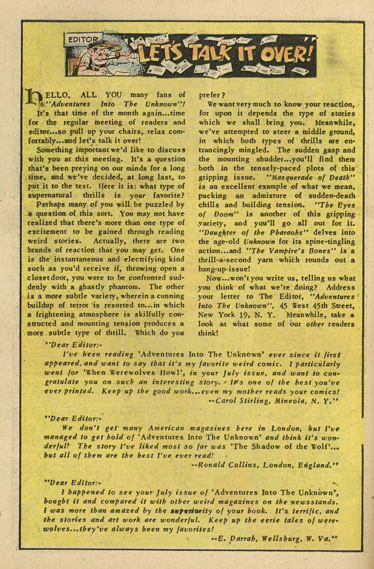 Read online Adventures Into The Unknown comic -  Issue #37 - 18