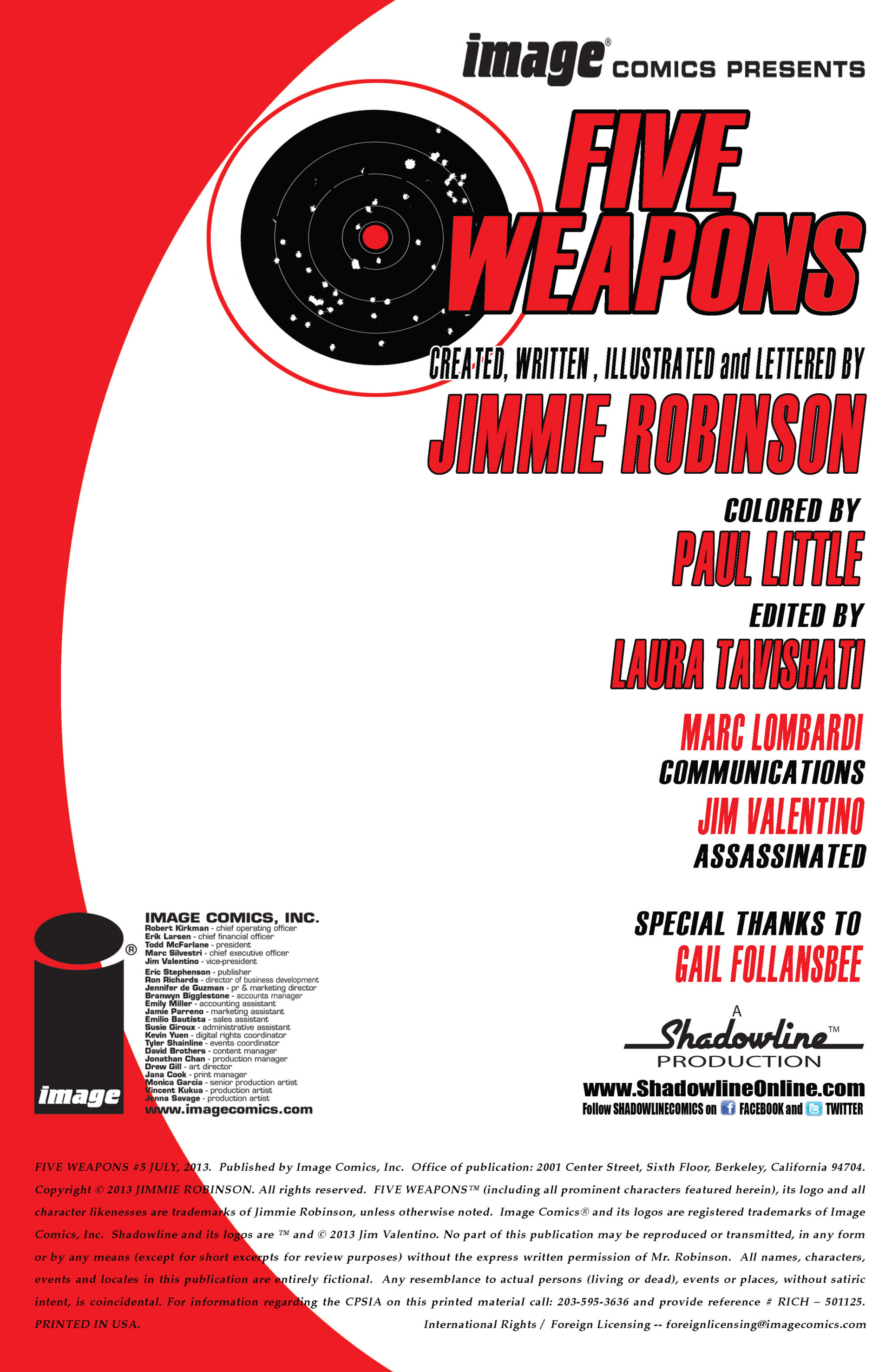 Read online Five Weapons comic -  Issue #5 - 2