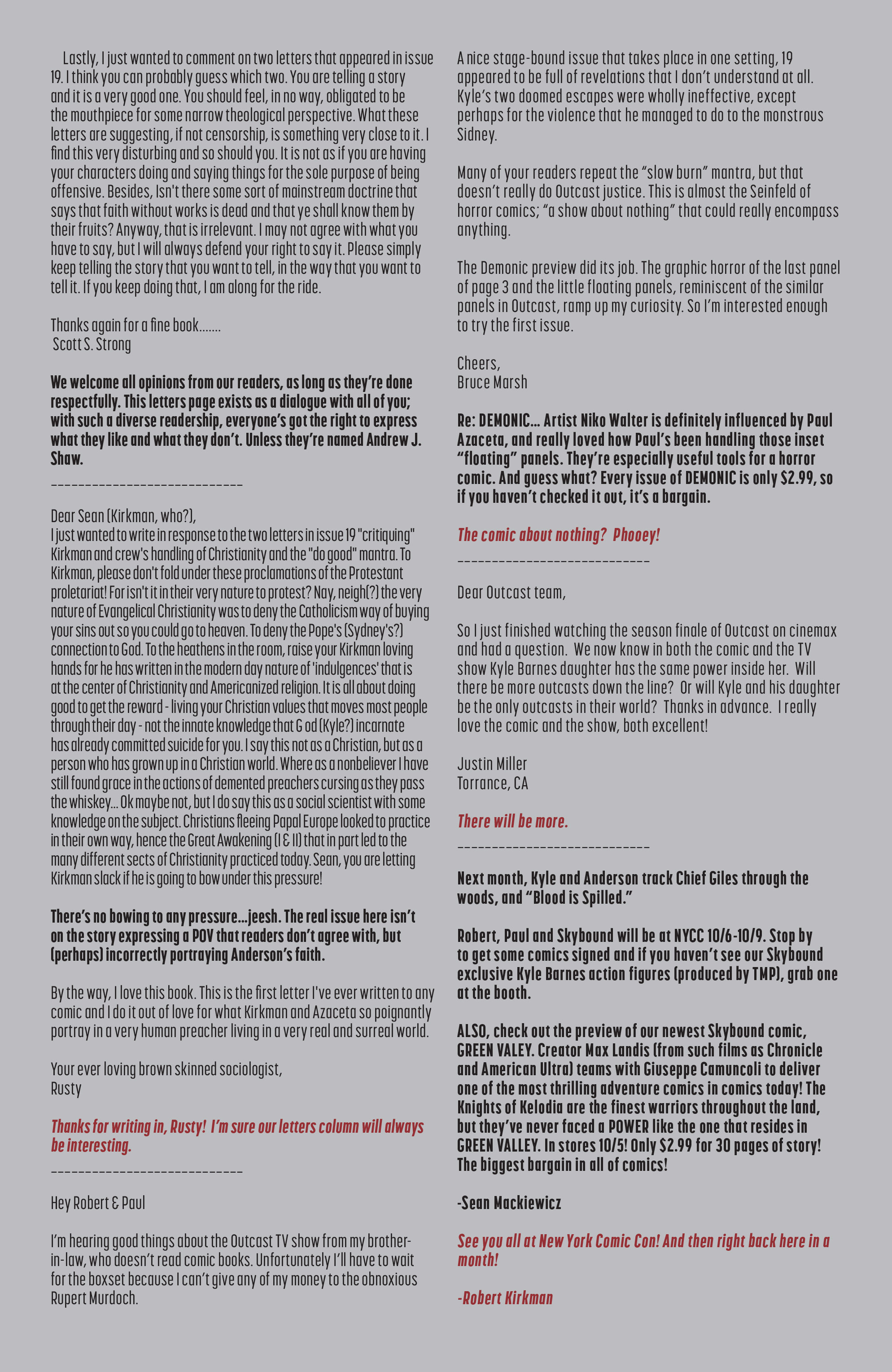 Read online Outcast by Kirkman & Azaceta comic -  Issue #21 - 25